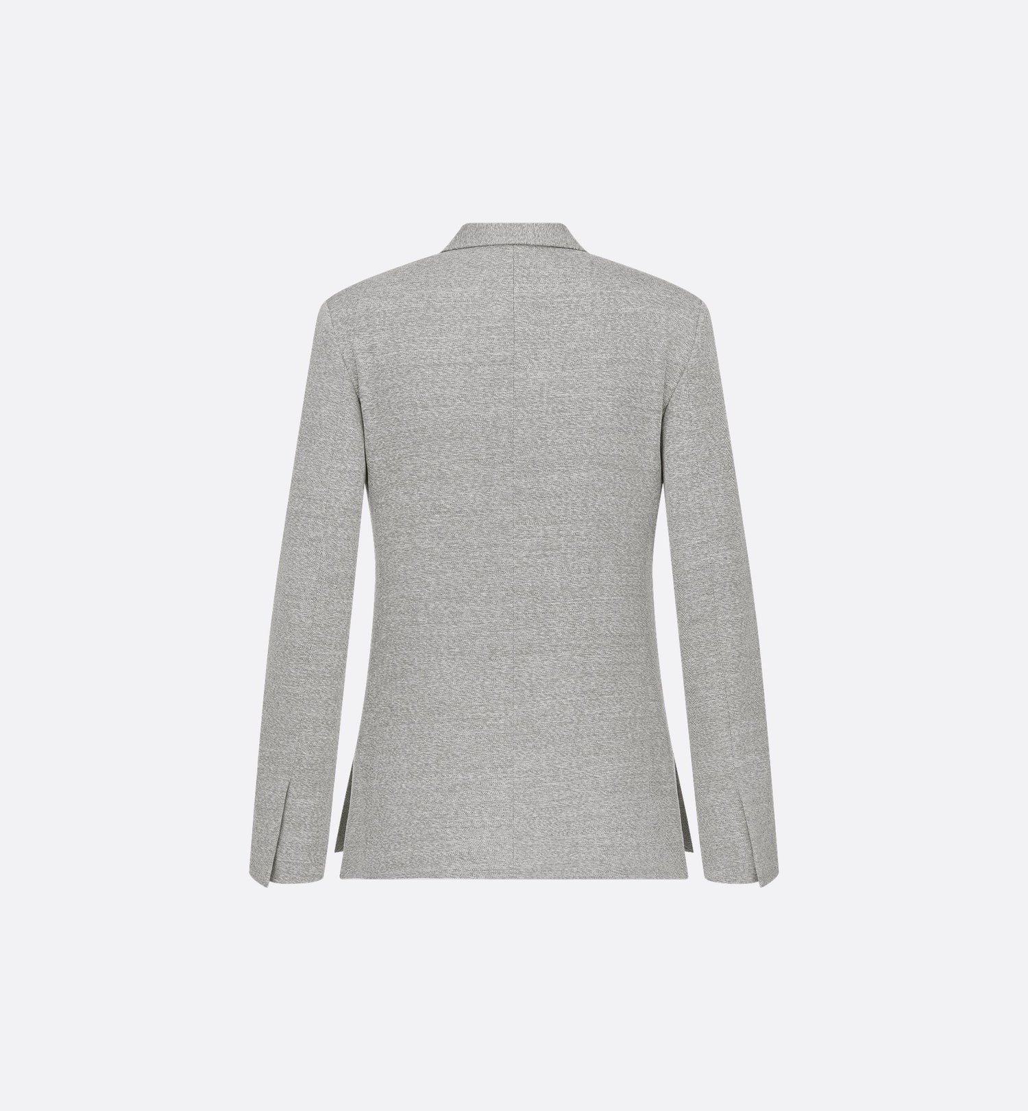 Jacket With Oblique Closure Gray Virgin Wool Twill