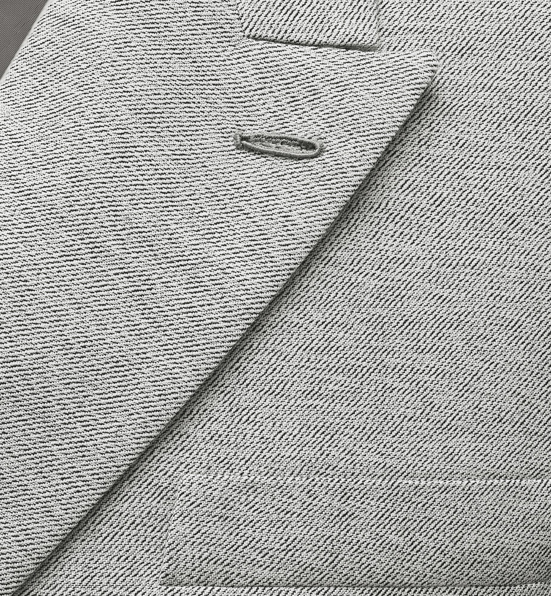 Jacket With Oblique Closure Gray Virgin Wool Twill