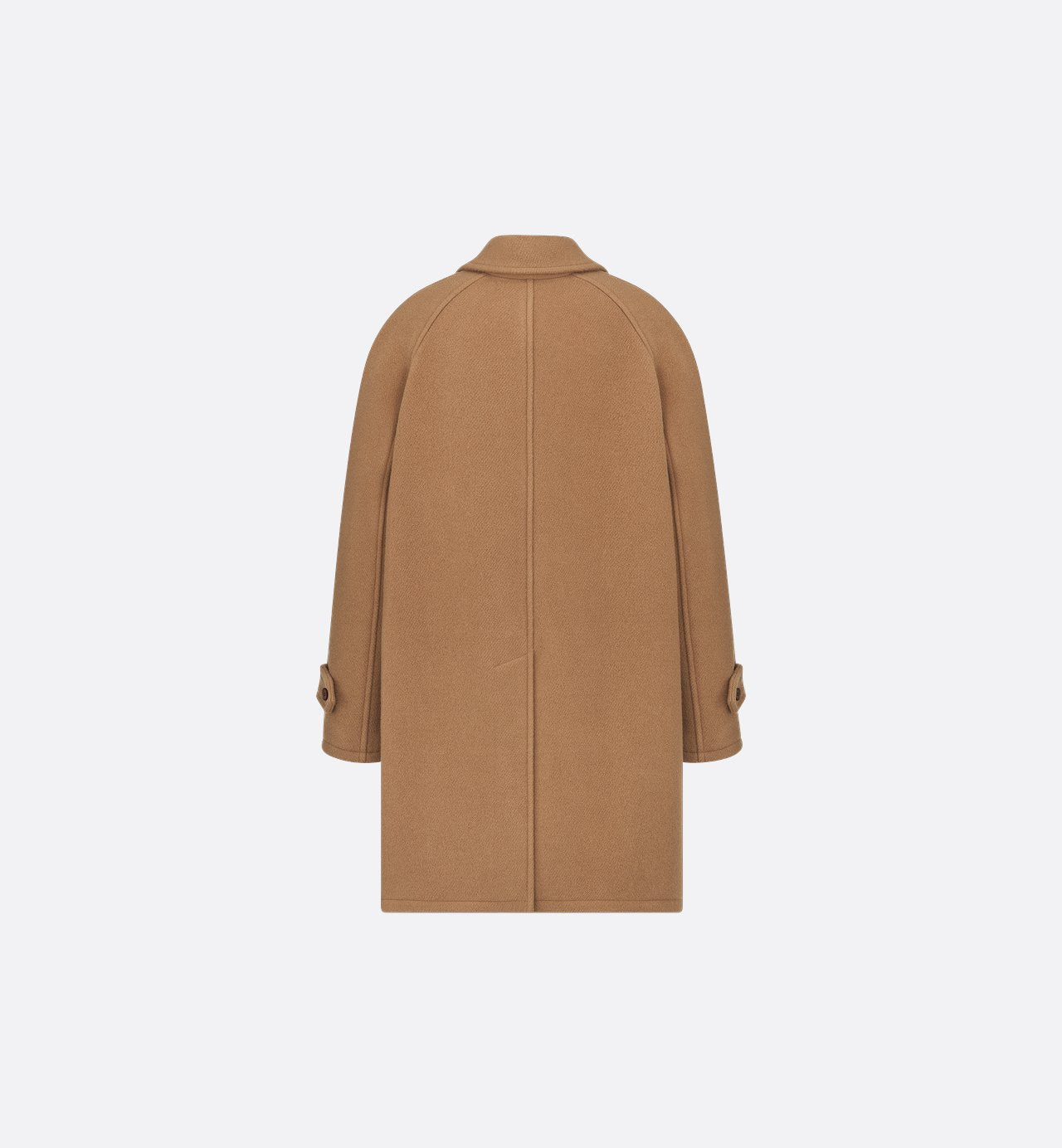 Coat With Raglan Sleeves Brown Virgin Wool