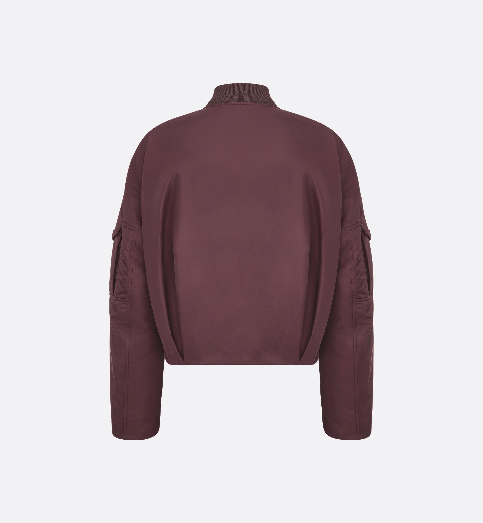 Cd Couture Bomber Jacket Burgundy Technical Fabric