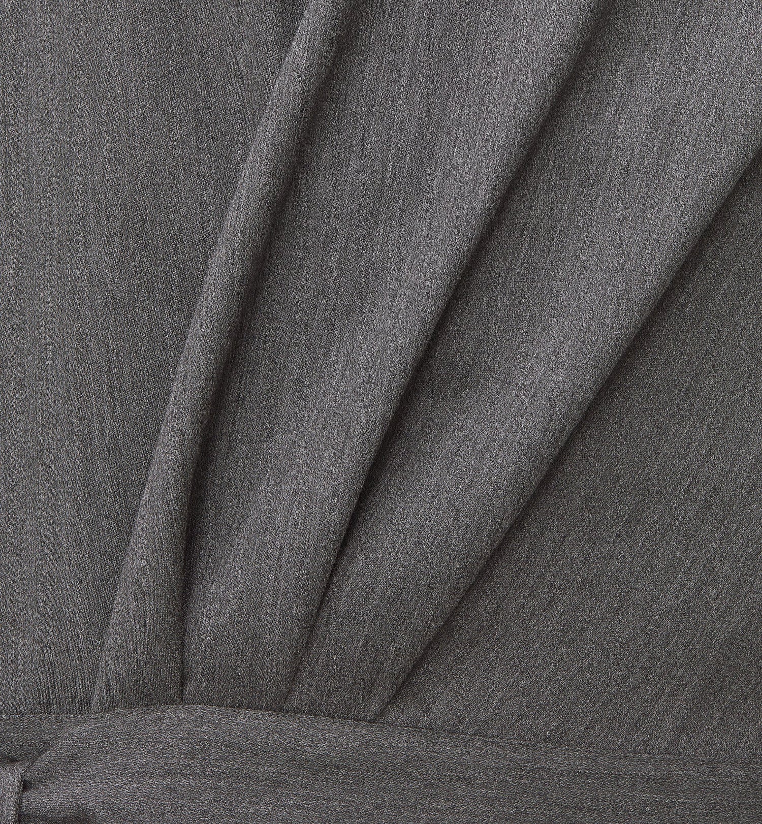 Draped Shirt Anthracite Gray Virgin Wool Twill