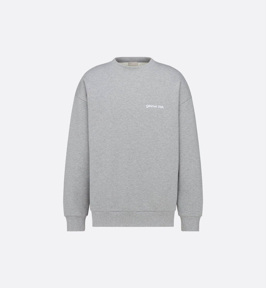 Cd Tag Sweatshirt Oversized Fit Gray Cotton Fleece