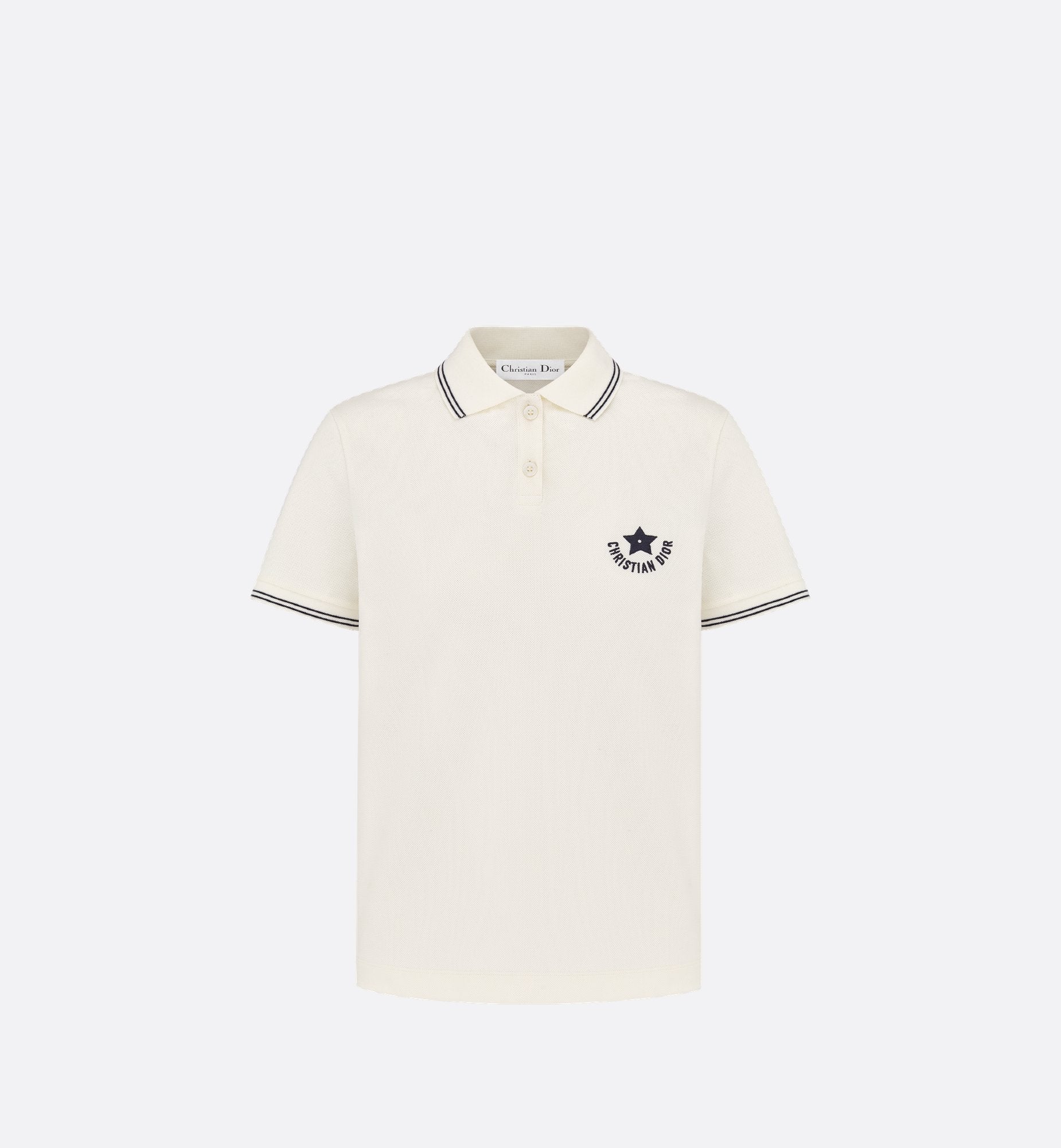 Dioriviera Polo Shirt White Cotton-Blend Jersey