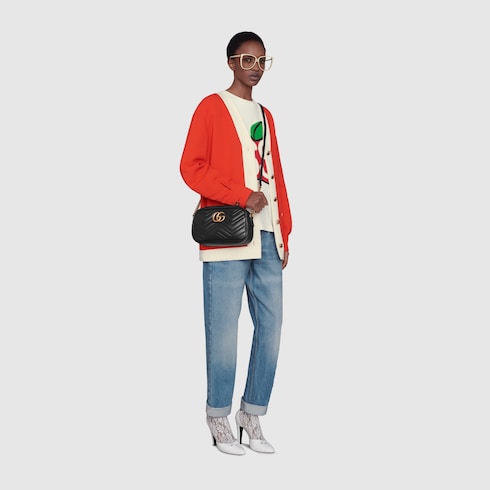 GG MARMONT SMALL MATELASSÉ SHOULDER BAG