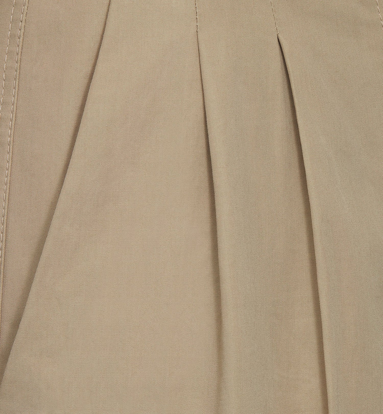 Wide-Leg Pants Beige Cotton Gabardine