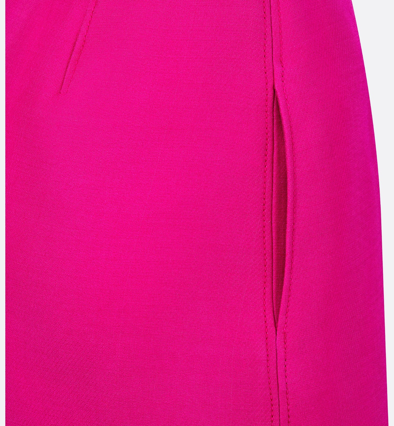 Miniskirt Fuchsia Wool And Silk