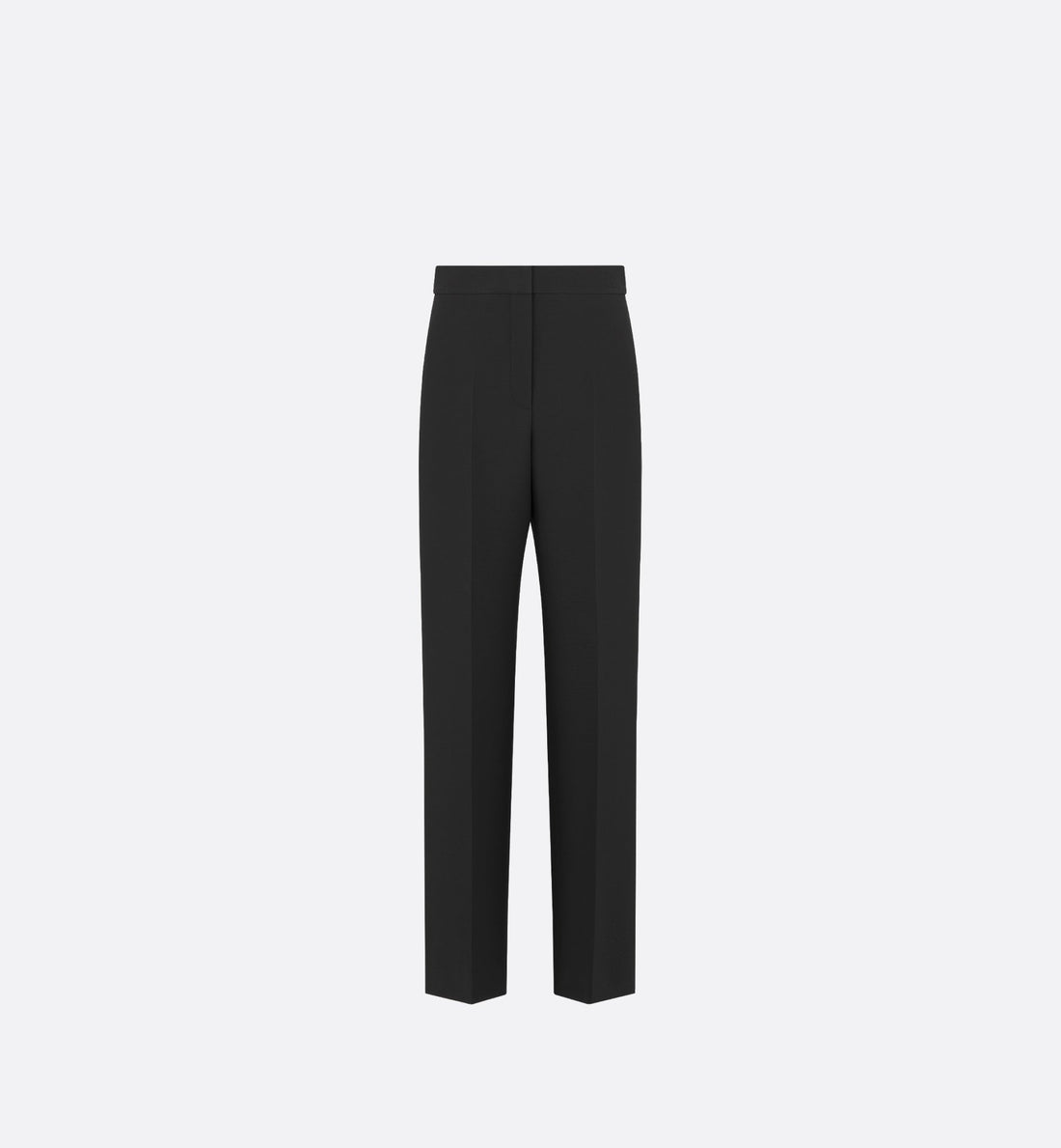 Regular-Fit Pants Black Wool And Silk