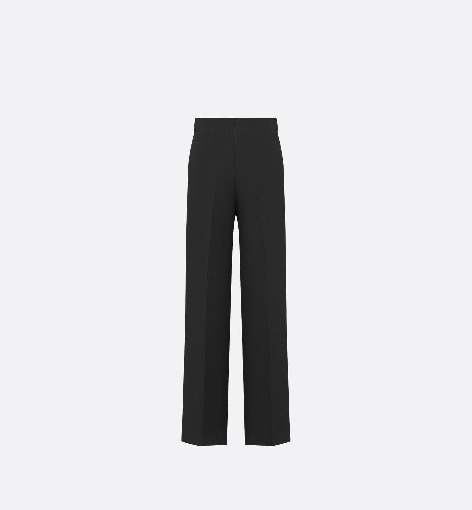 Regular-Fit Pants Black Wool And Silk