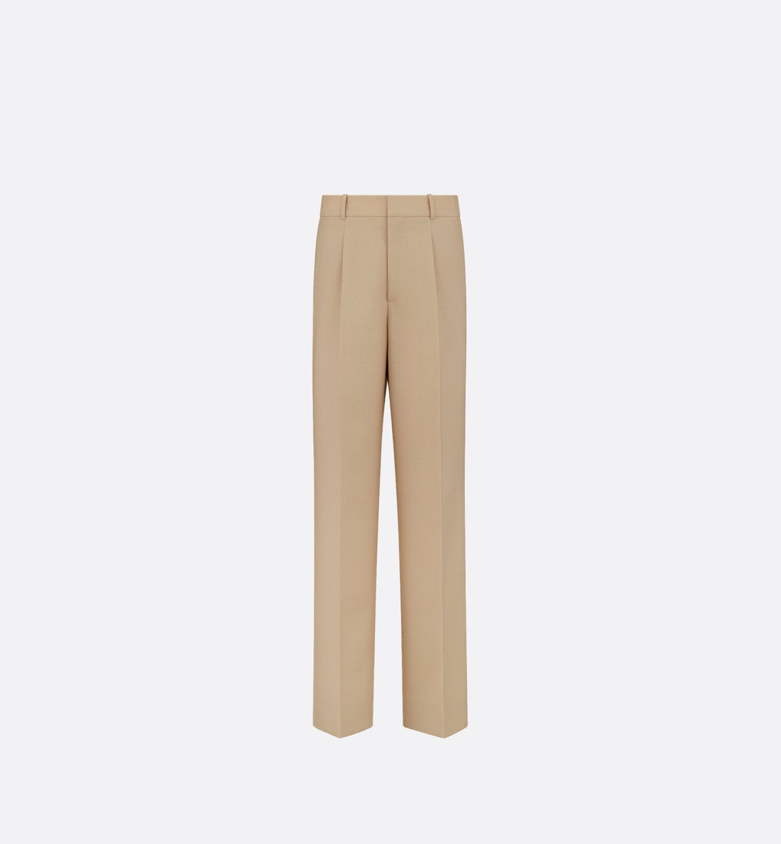 Wide-Leg Pants Beige Virgin Wool And Mohair