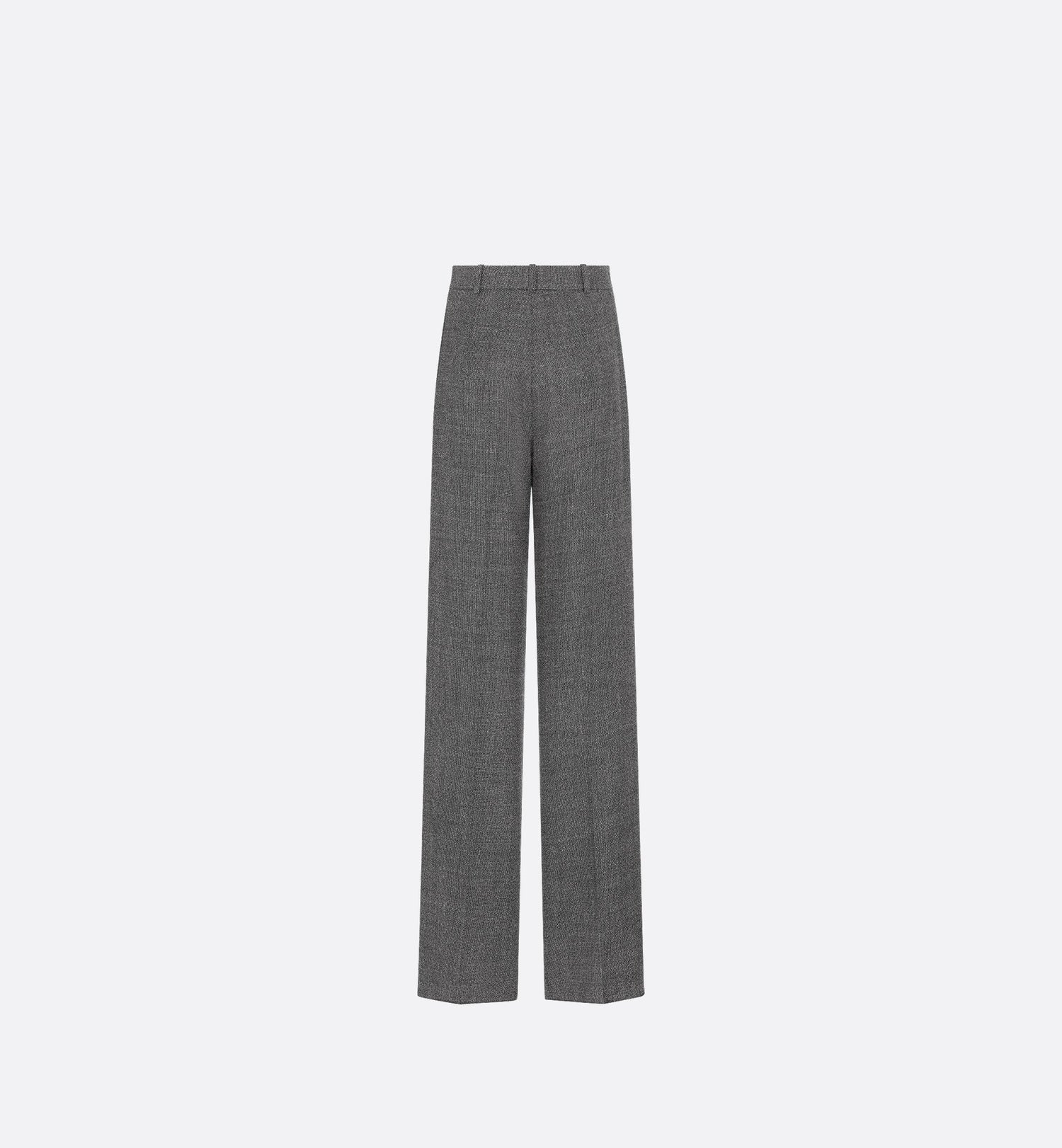 Wide Leg Pants Gray End On End Virgin Wool