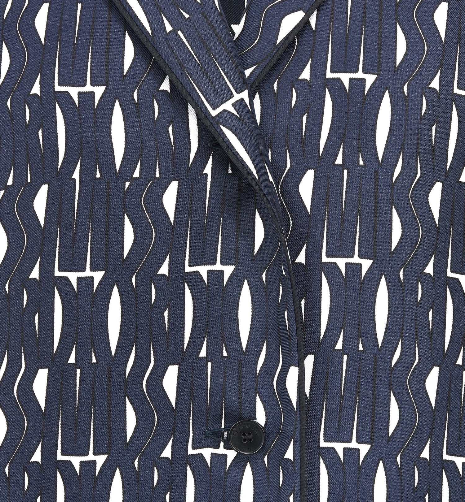 Short-Sleeved Belted Shirt White Silk Twill With Navy Blue Miss Dior Allover Motif