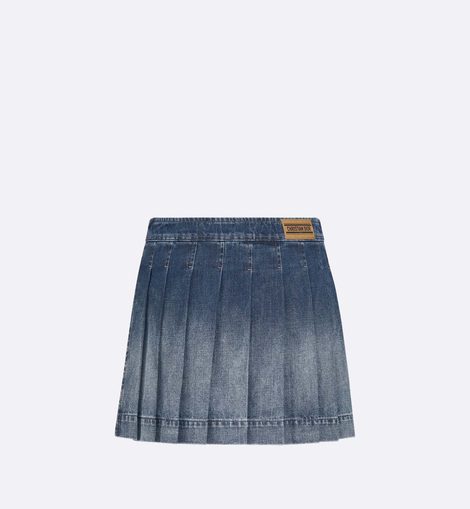 Wrap Miniskirt With Integrated Shorts Blue Stonewashed Cotton Denim With Dior Oblique Interior