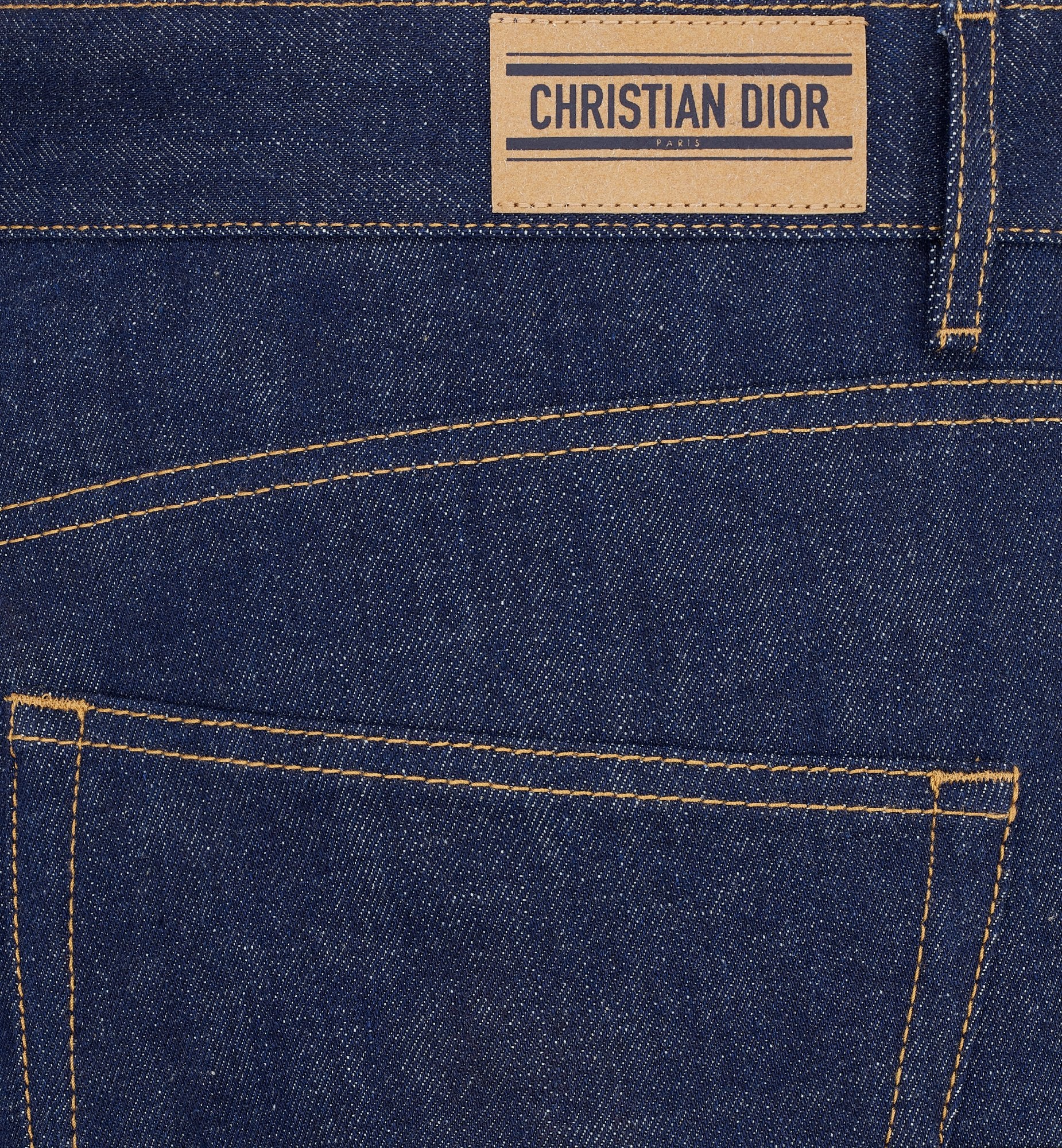 Boyfriend Jeans Blue Raw Cotton Denim With Dior Oblique Interior