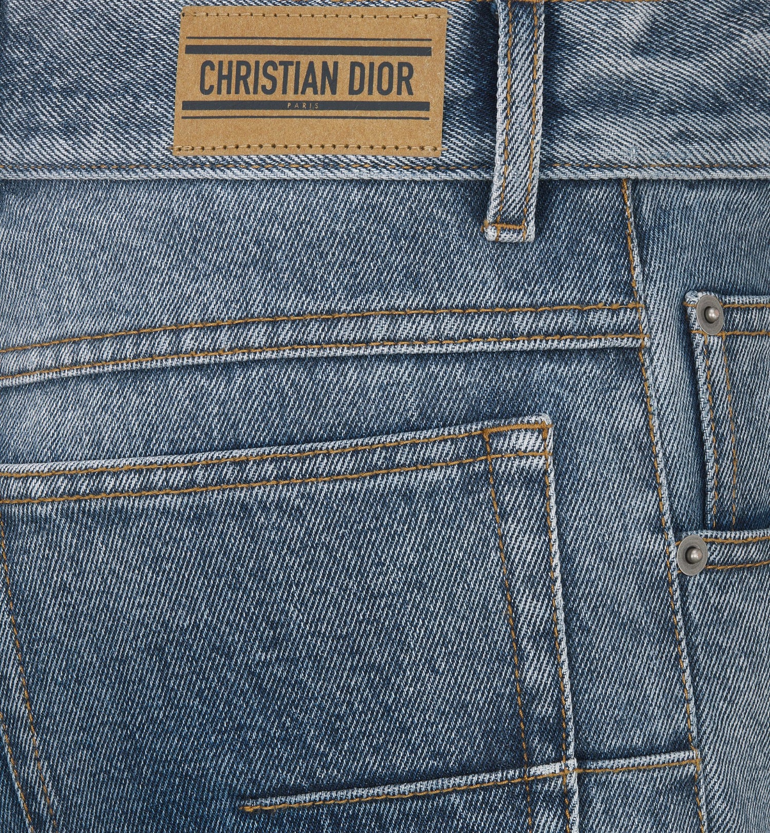 Regular-Fit Jeans Blue Stonewashed Cotton Denim With Dior Oblique Interior