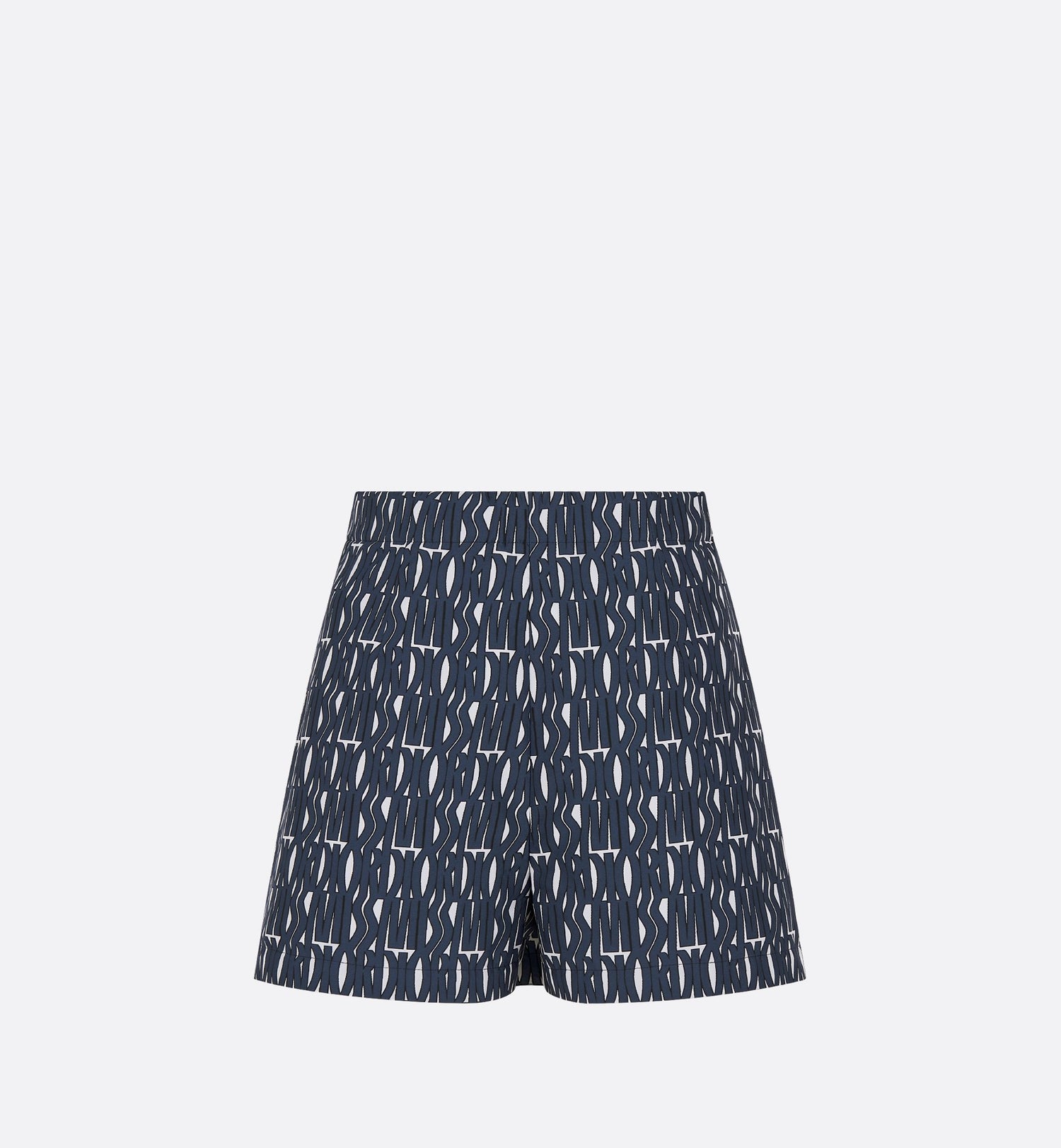 Skort White Technical Taffeta Jacquard With Navy Blue Miss Dior Allover Motif