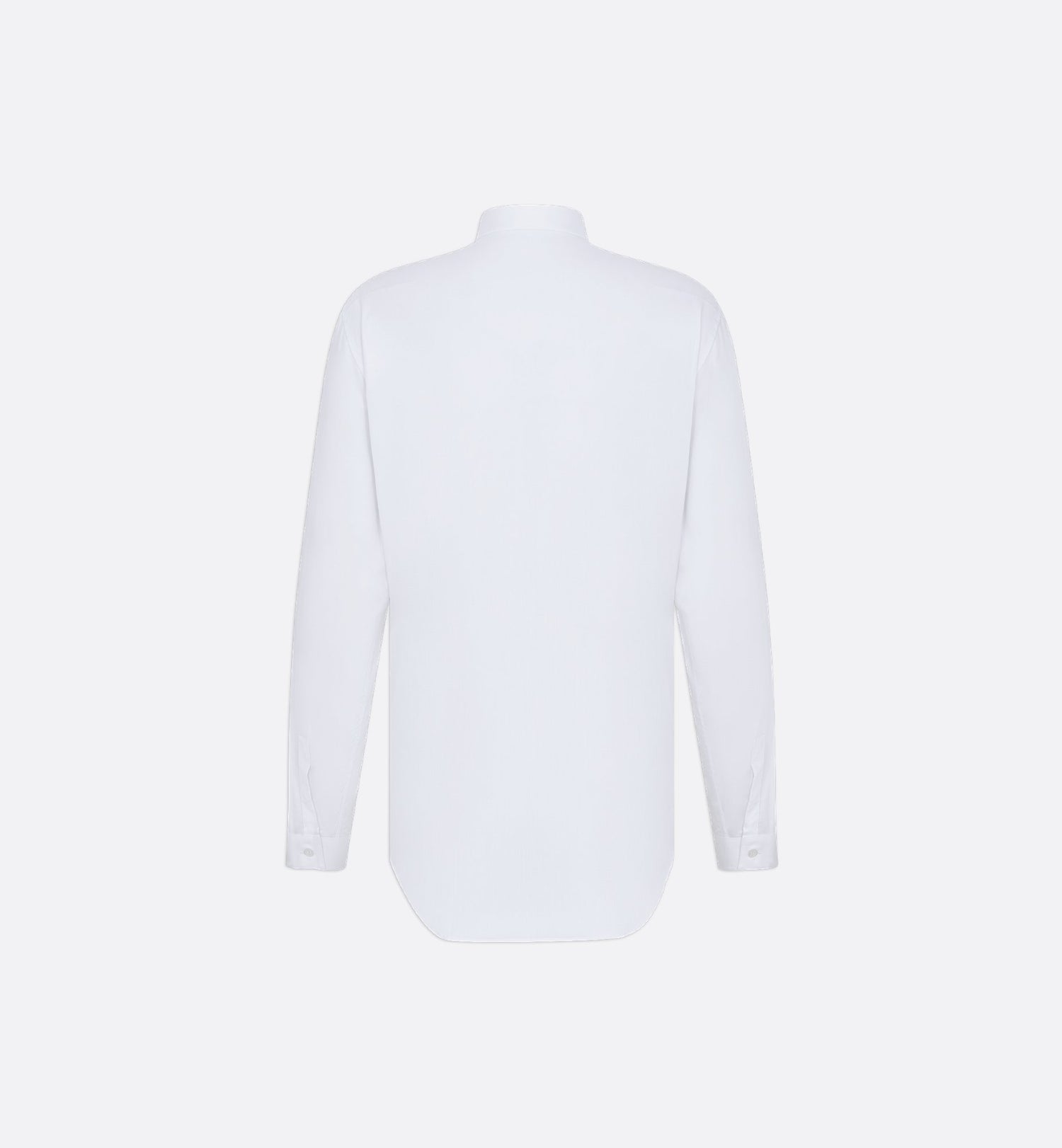 Shirt With Dior Embroidery White Cotton Poplin