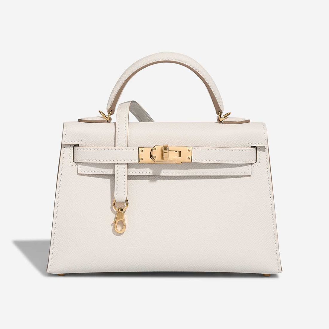 Kelly Mini Epsom Gris Pâle
