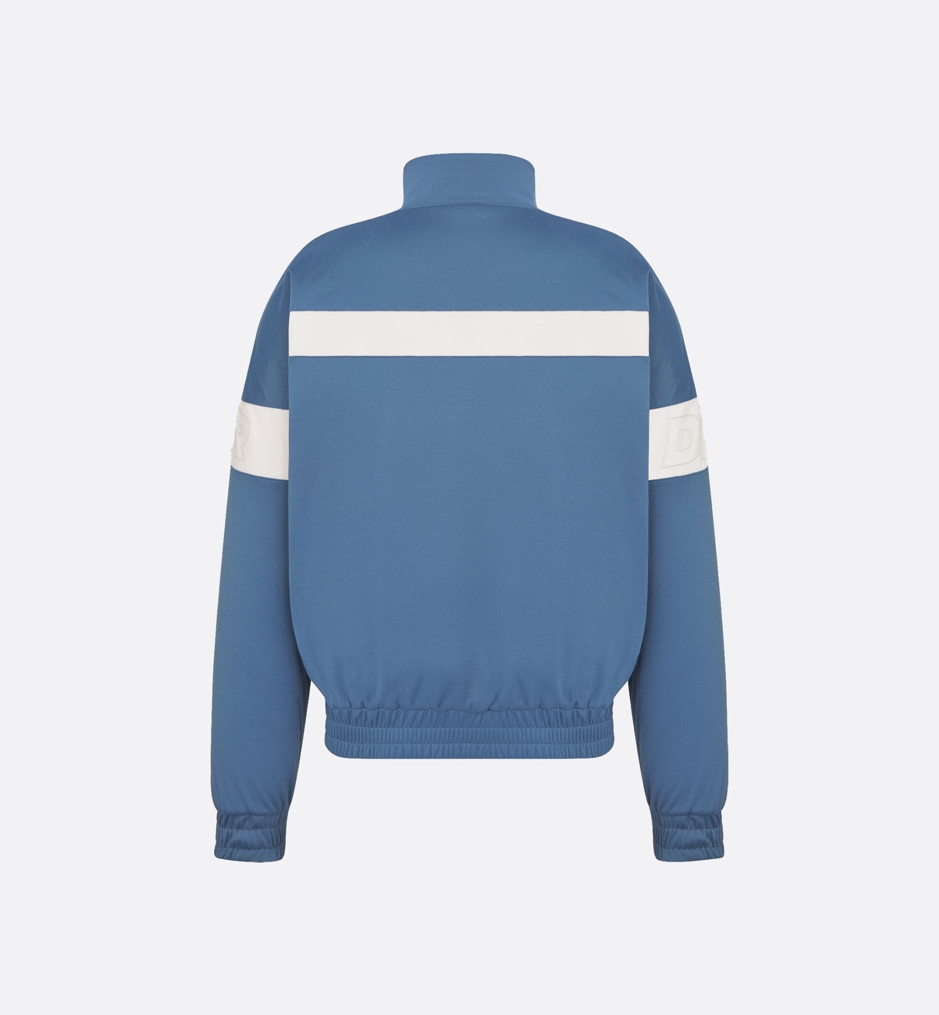 Dior And Parley Zipped Track Jacket Blue And White Parley Ocean Plastic Cotton-Blend Jersey