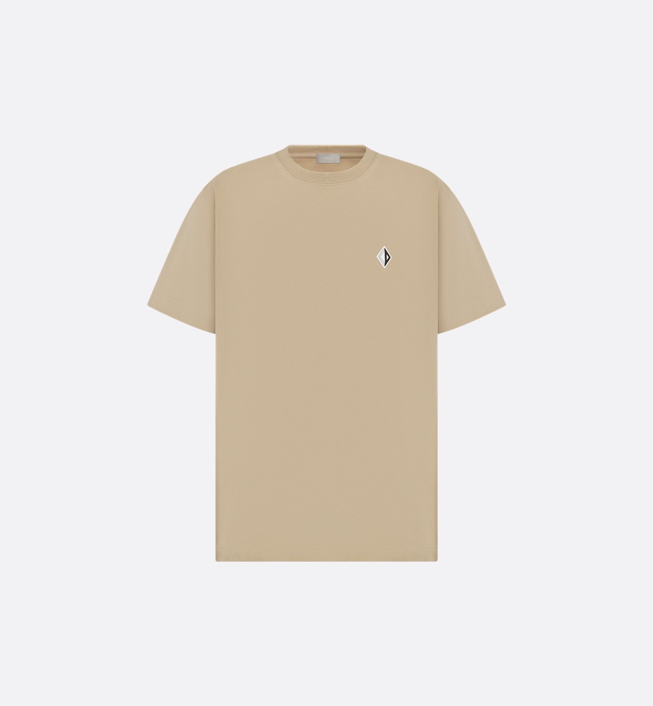 Cd Diamond Relaxed-Fit T-Shirt Beige Cotton Jersey