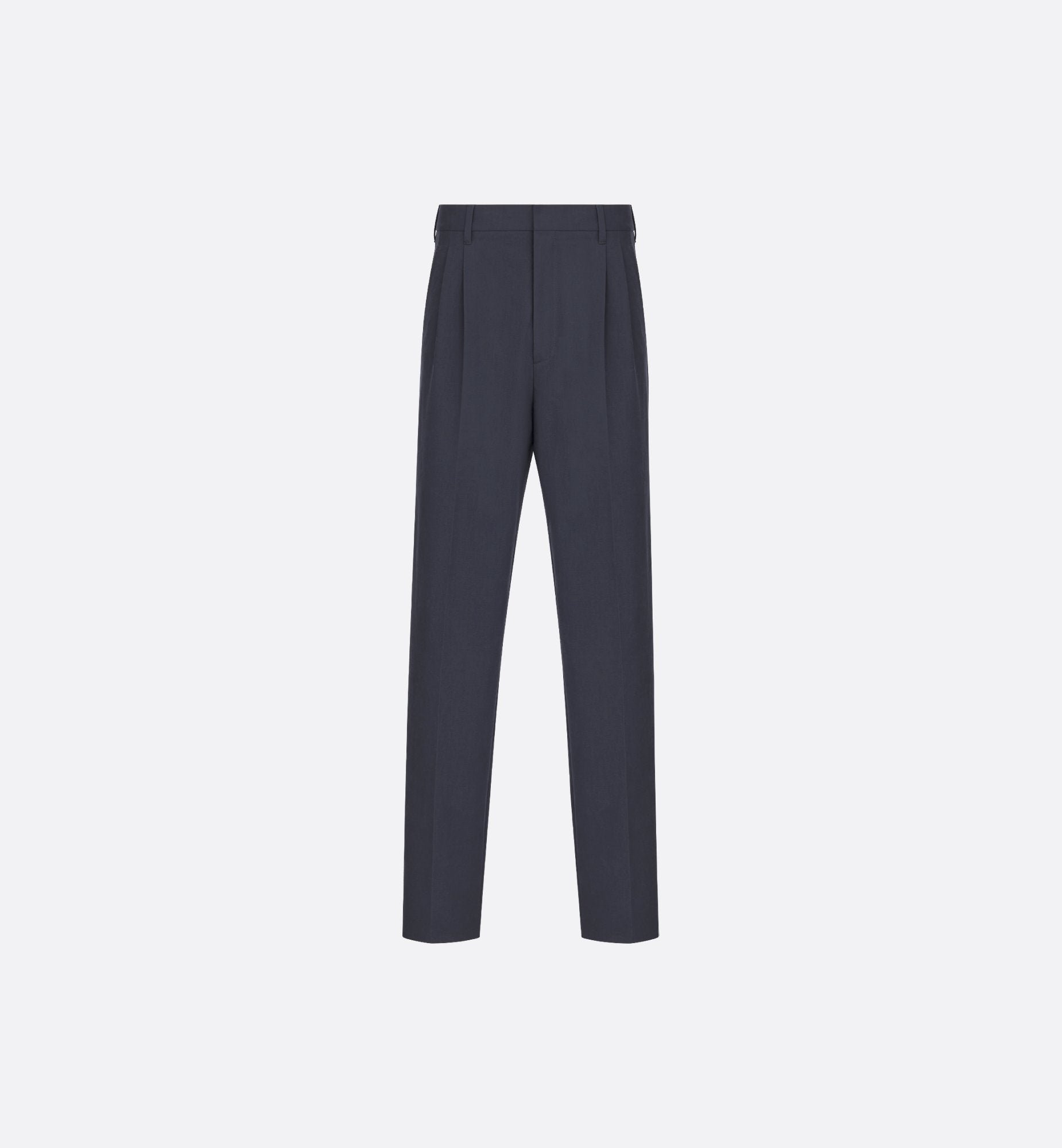 Charm Pants Navy Blue Emerized Cotton Blend