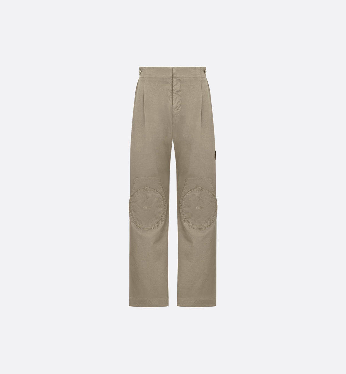 Dior And Stone Island Loose-Fit Sportswear Pants Gray Cotton-Blend Satin