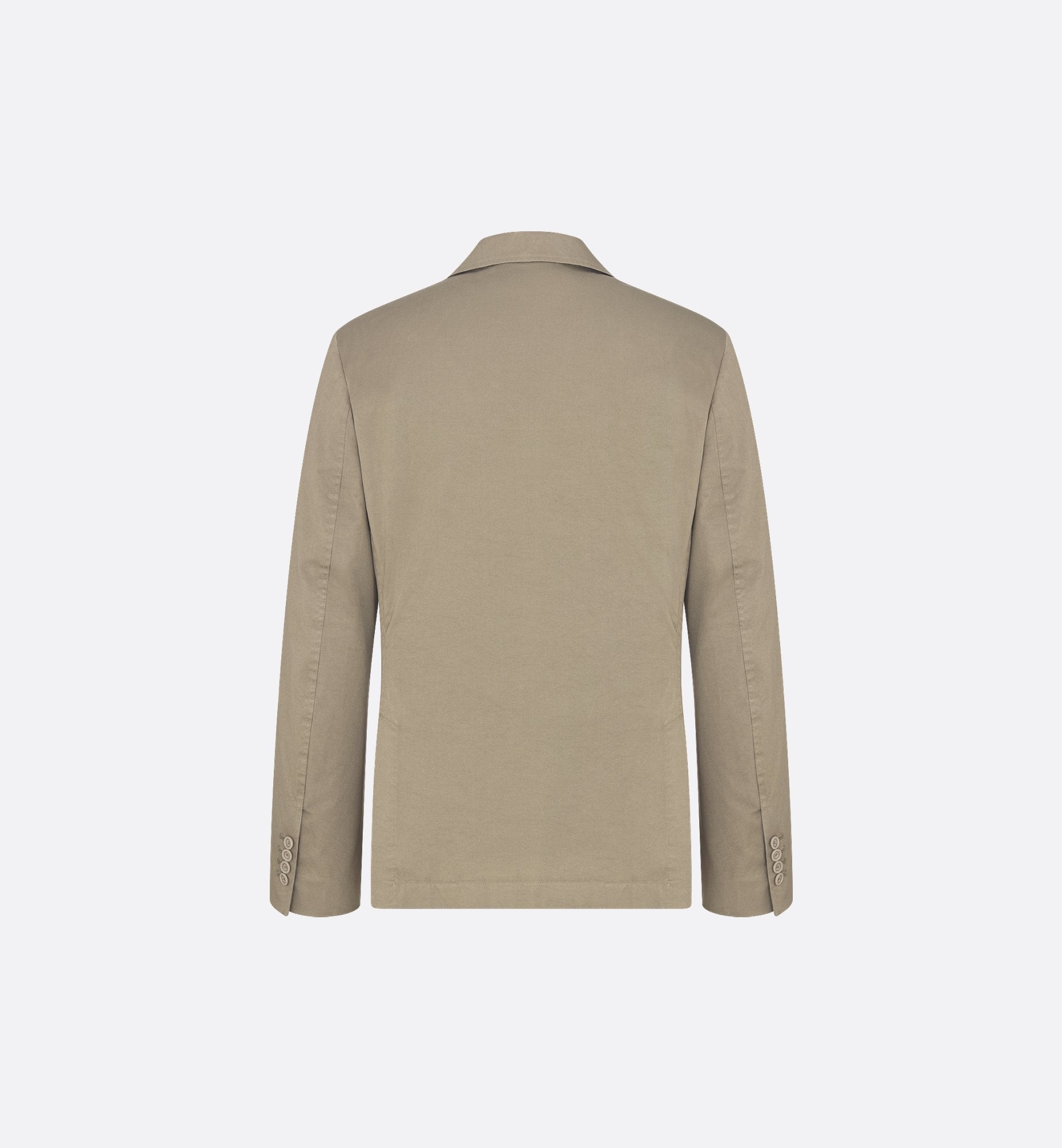 Dior And Stone Island Jacket Light Brown Cotton-Blend Satin