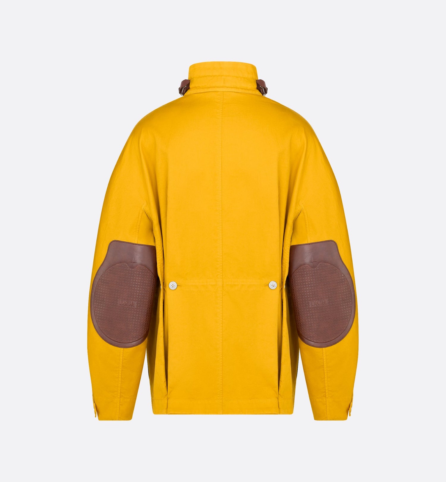 Dior And Stone Island Jacket Yellow Cotton-Blend Satin