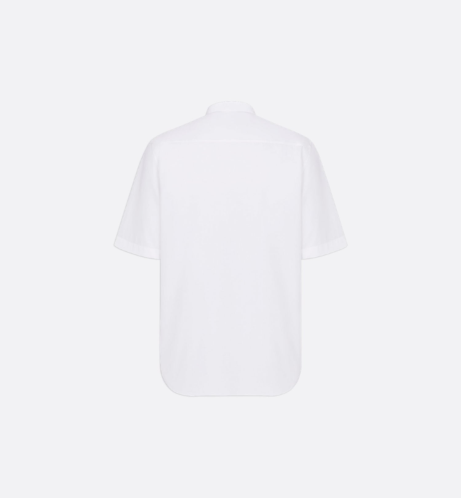 Charm Short-Sleeved Shirt White Cotton Poplin