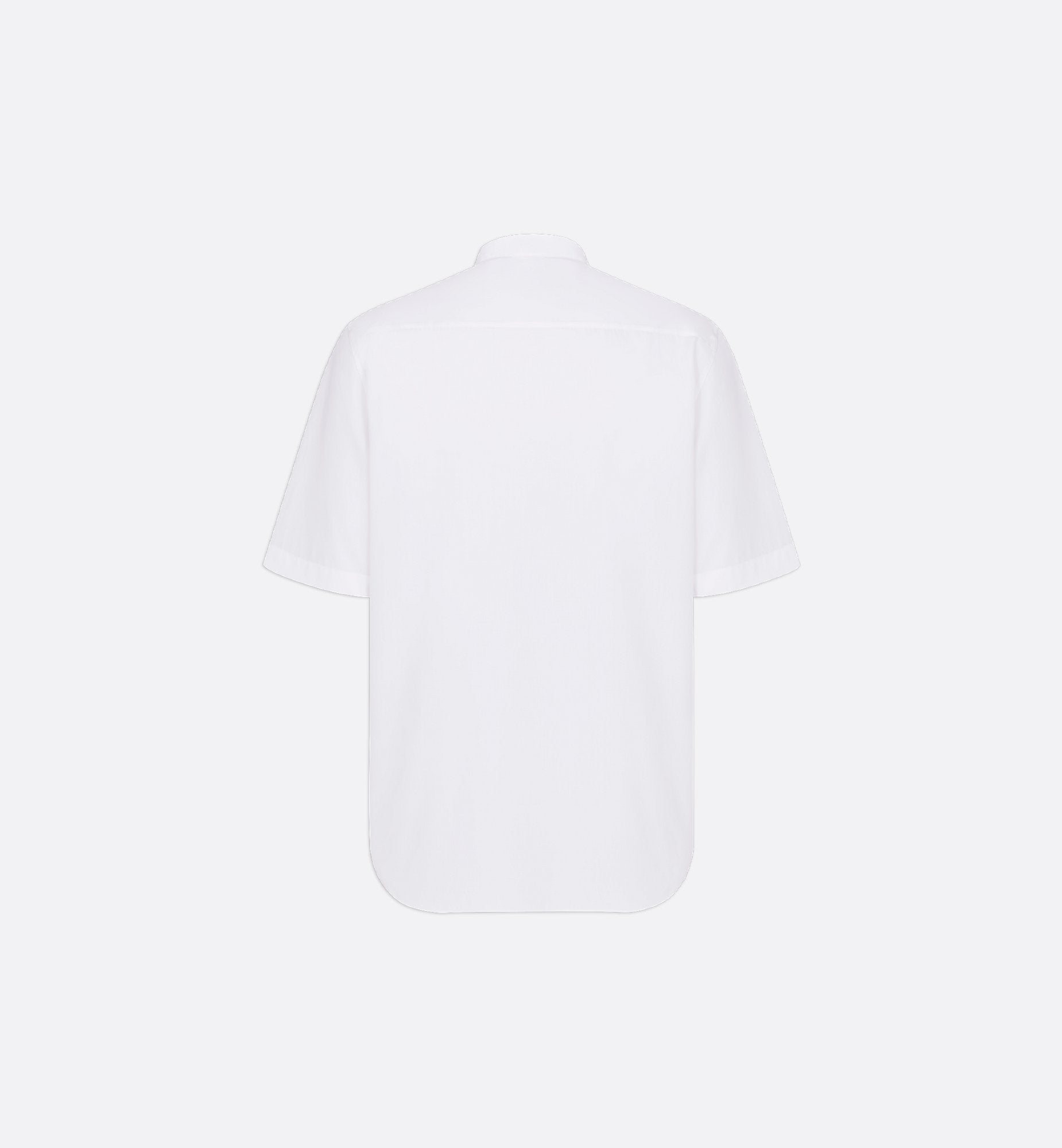 Charm Short-Sleeved Shirt White Cotton Poplin