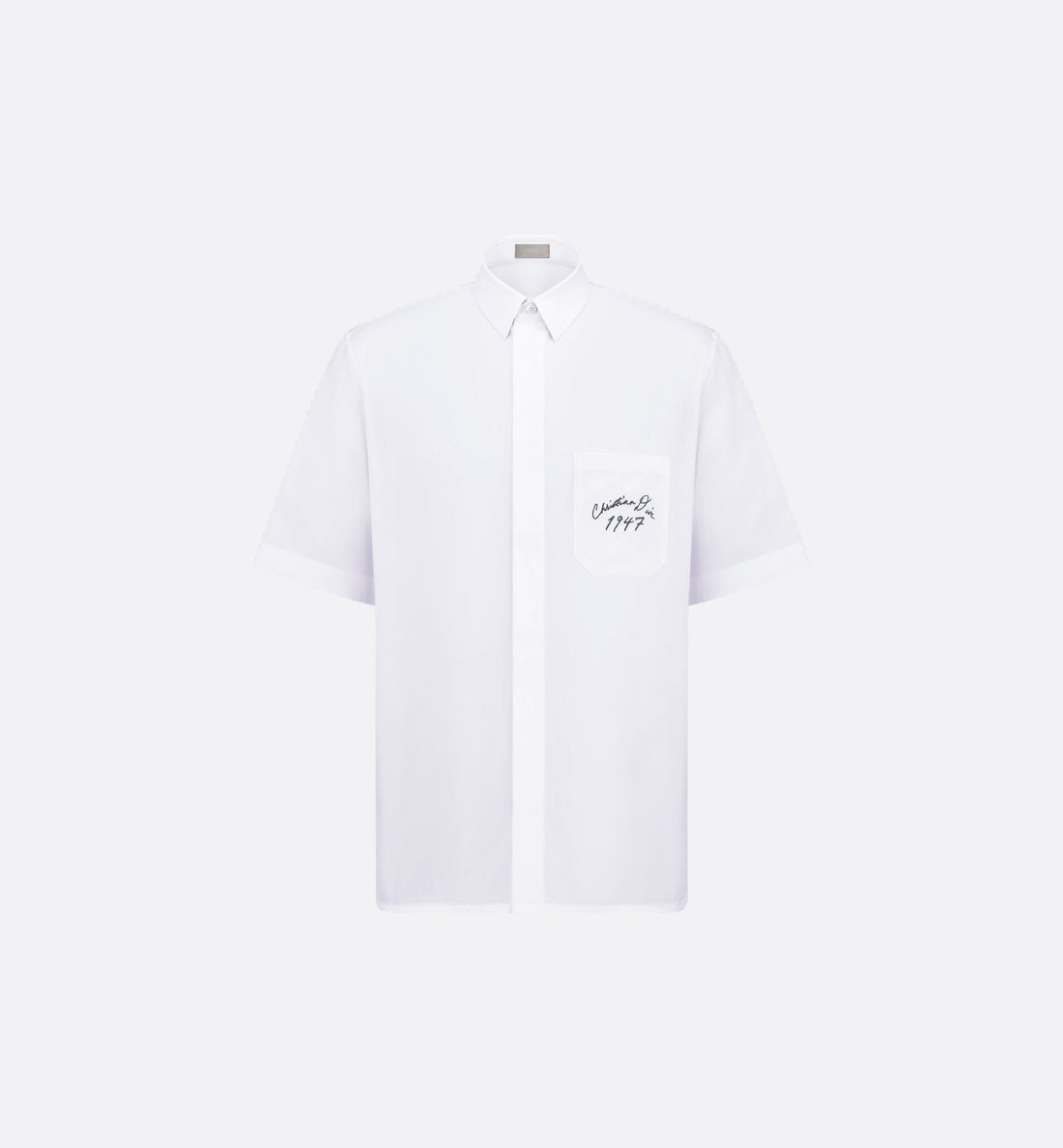 Handwritten Cd 1947 Short-Sleeved Shirt White Cotton Poplin