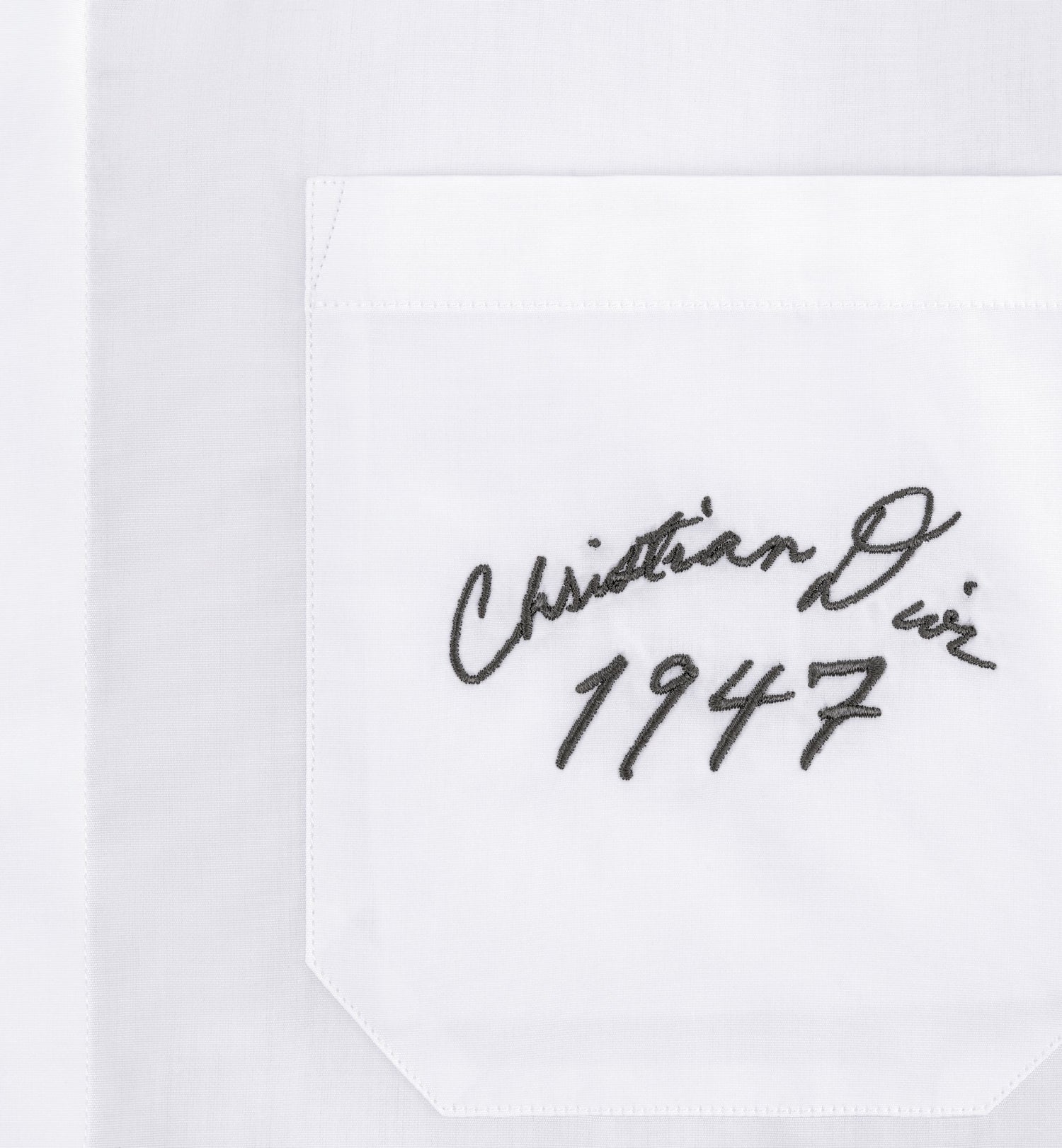 Handwritten Cd 1947 Short-Sleeved Shirt White Cotton Poplin