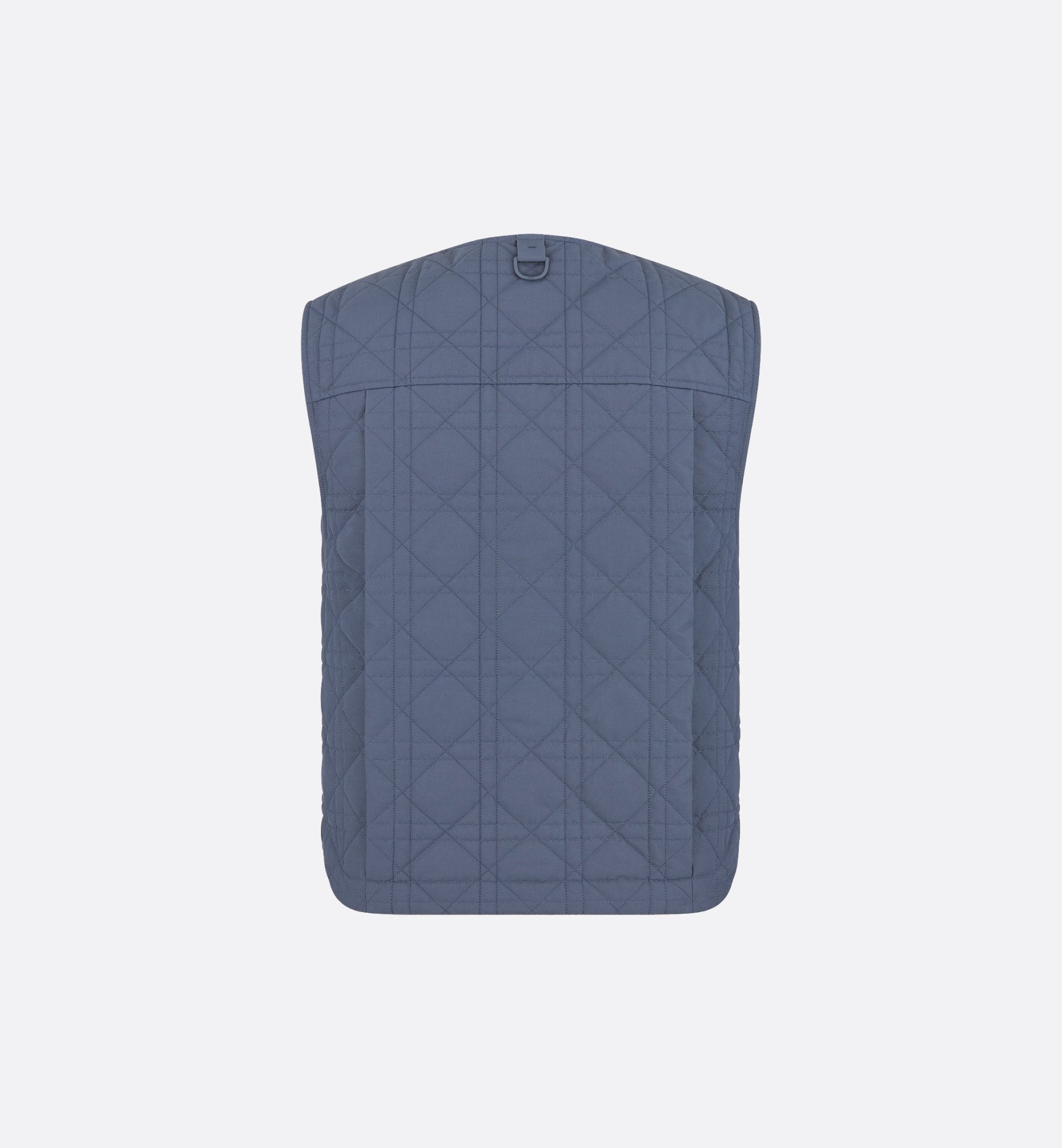 Cannage Vest Blue Technical Cotton Ottoman