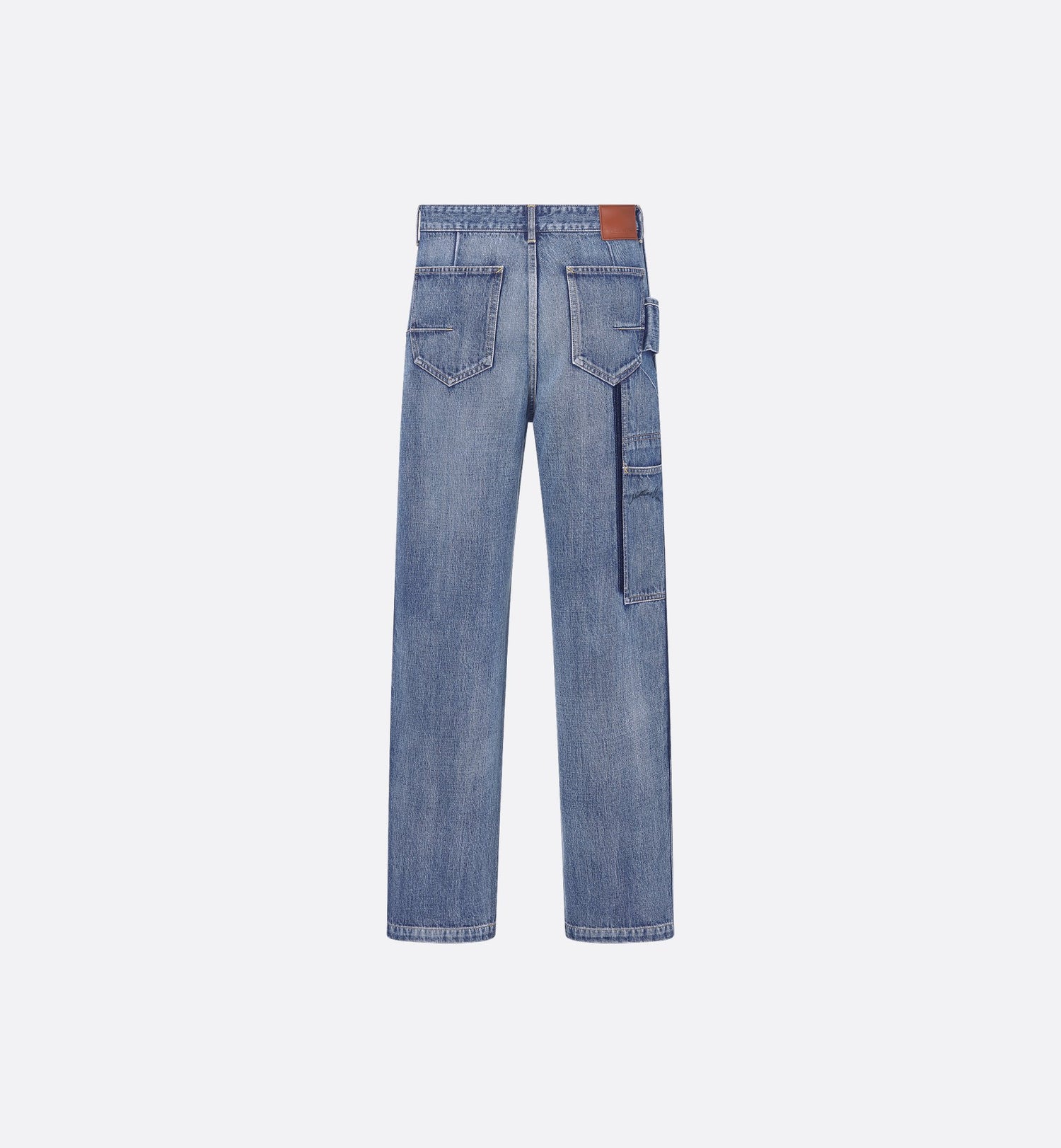 Handwritten Christian Dior Carpenter Jeans Blue Cotton Twill