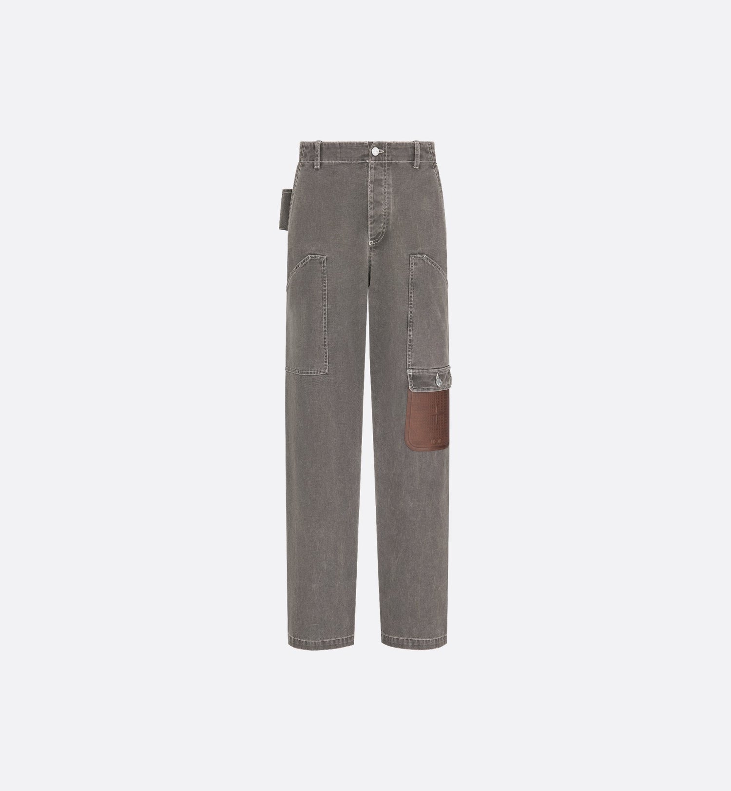 Dior And Stone Island Cargo Jeans Black Cotton Canvas