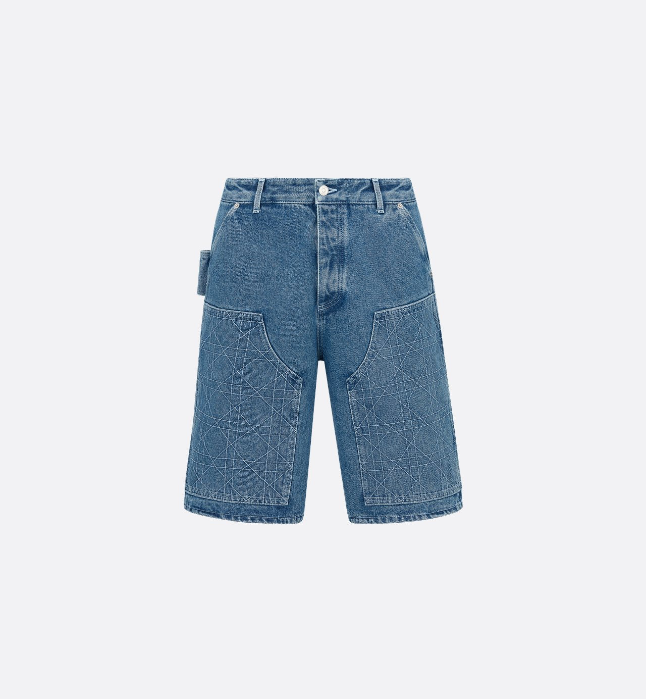 Cannage Carpenter Bermuda Shorts Blue Cotton Twill