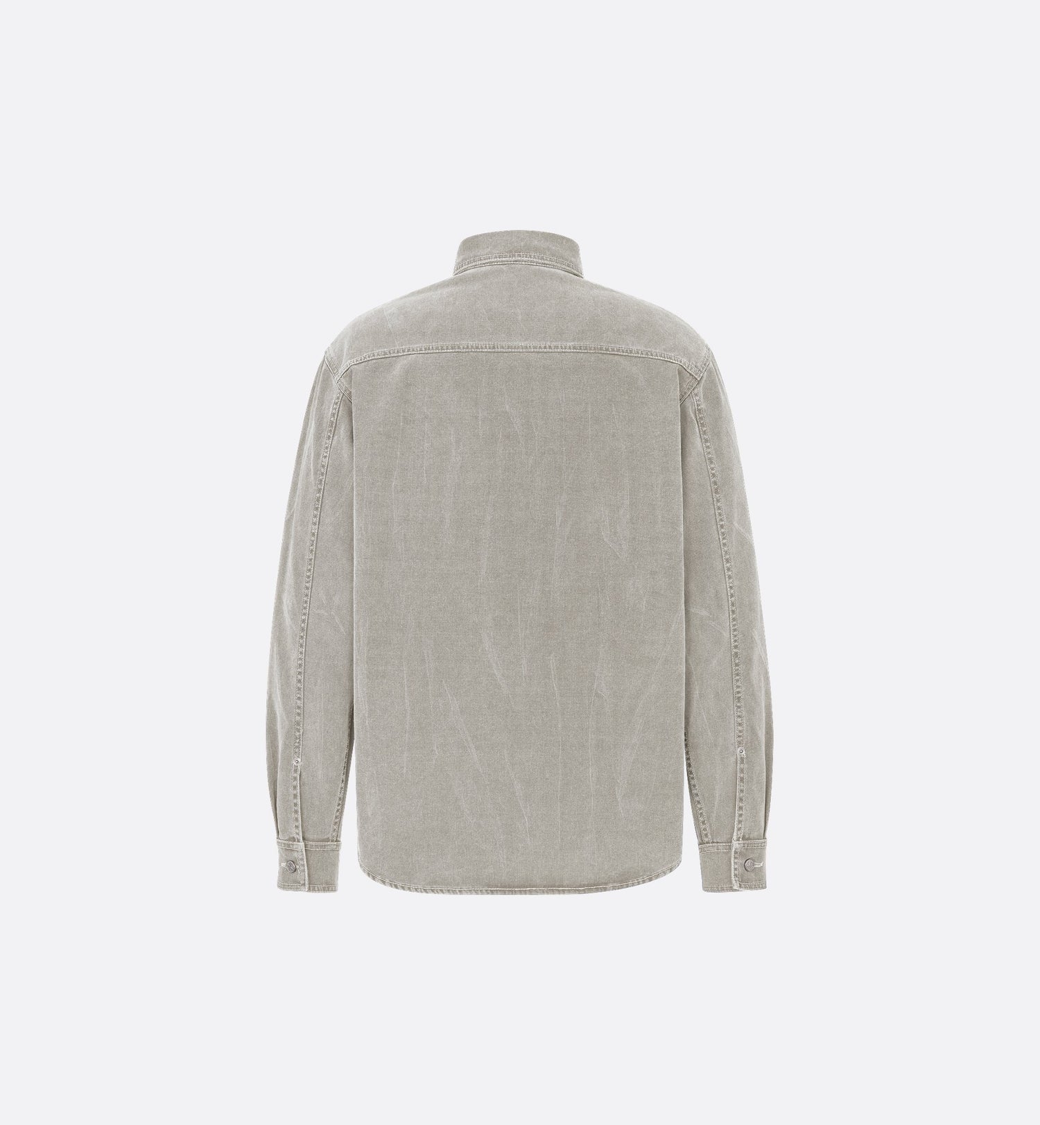 Dior And Stone Island Overshirt Gray Cotton