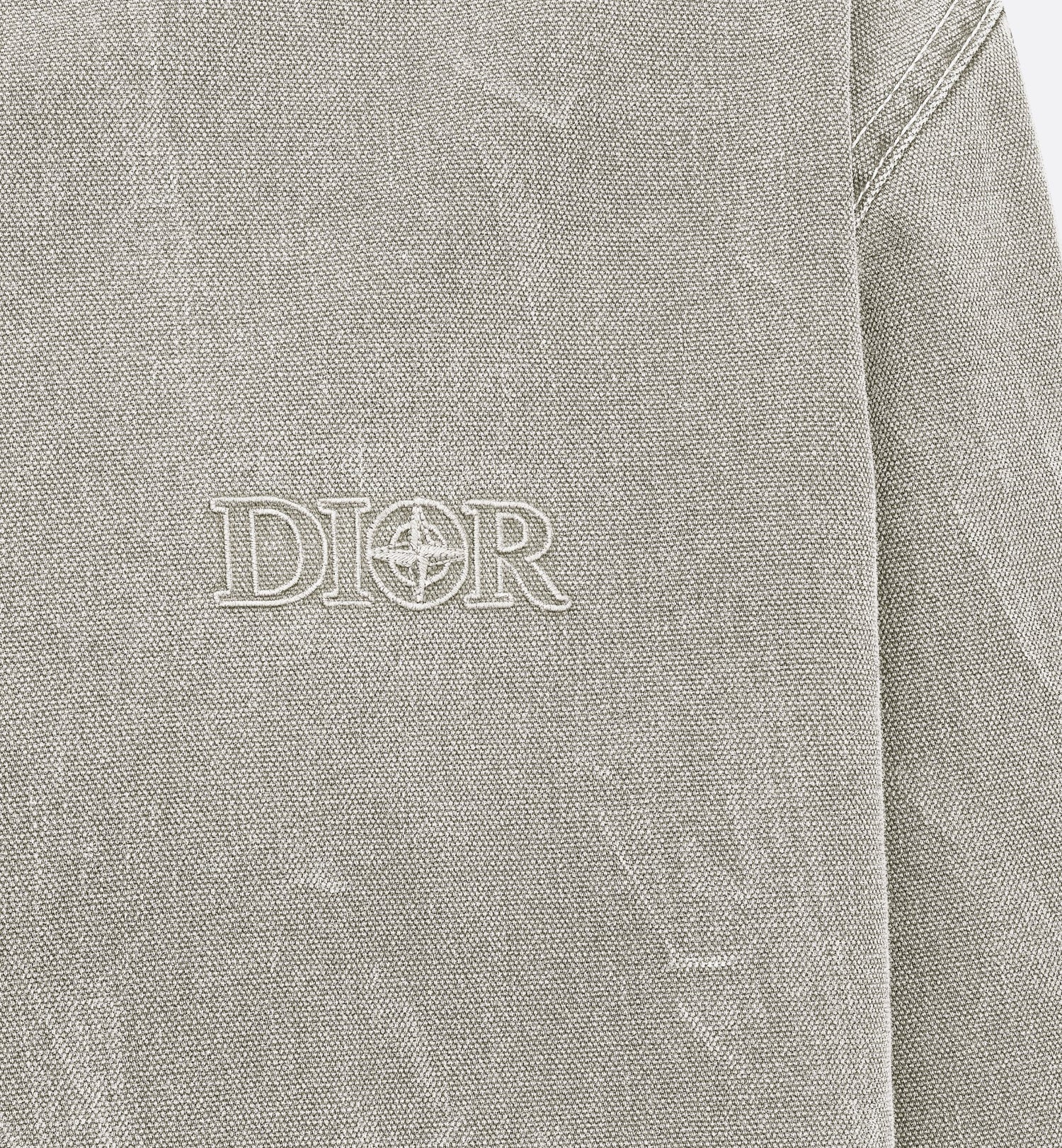 Dior And Stone Island Overshirt Gray Cotton