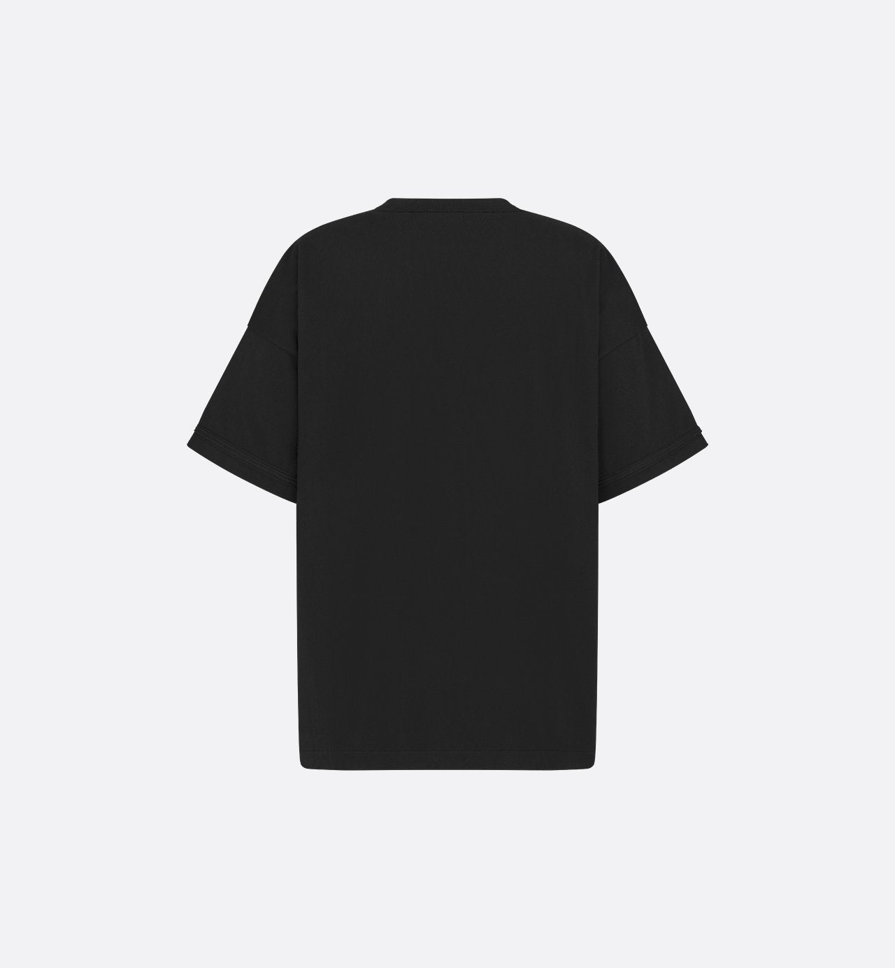 Dior And Stone Island T-Shirt Oversized Fit Black Cotton Jersey