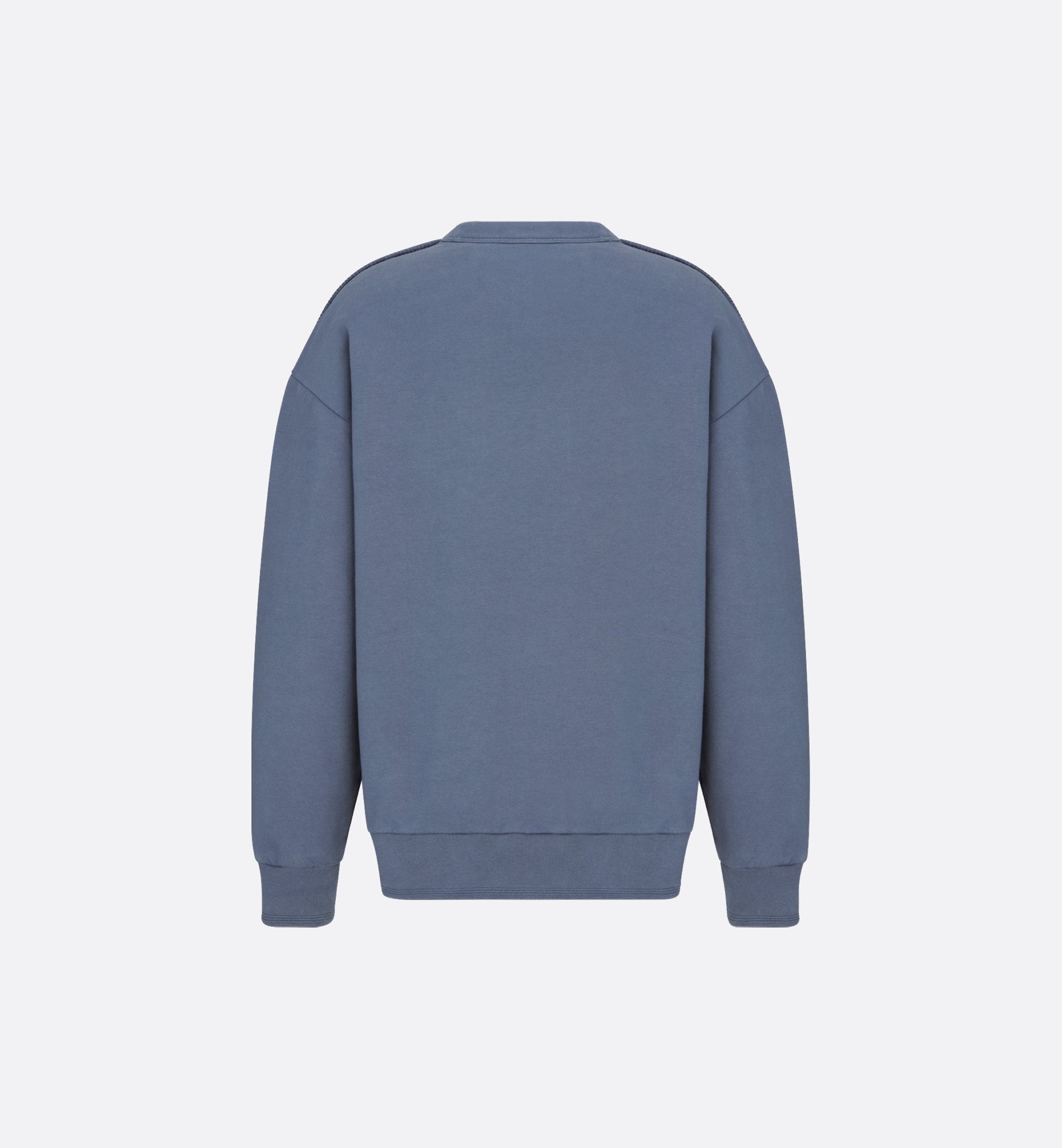 Dior And Stone Island Sweatshirt Oversized Fit Blue Cotton Fleece