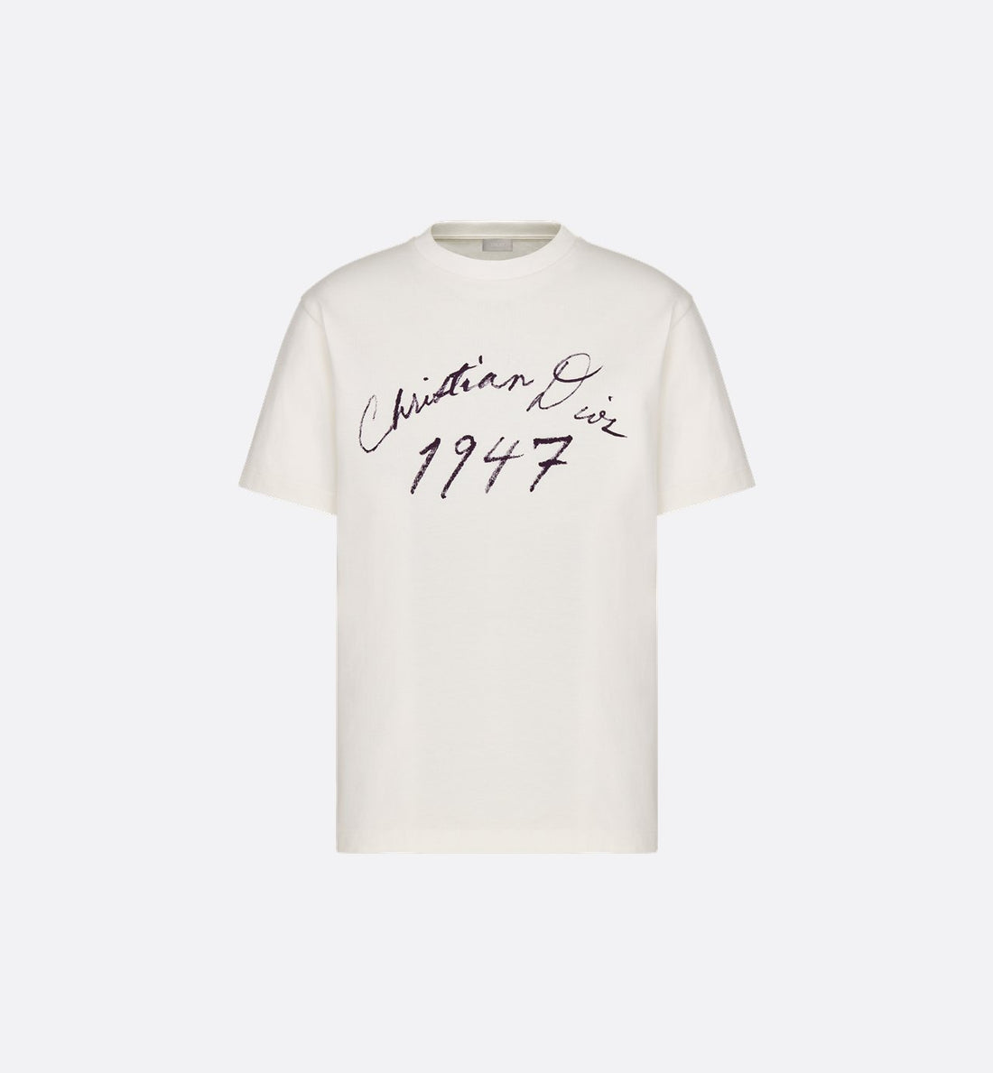 Handwritten Relaxed-Fit T-Shirt White Cotton Jersey