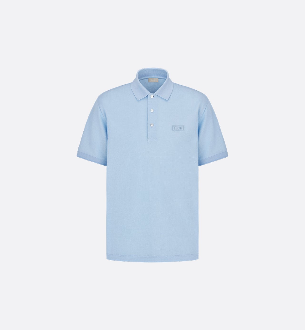 Icons Polo Shirt Blue Cotton And Silk Pique