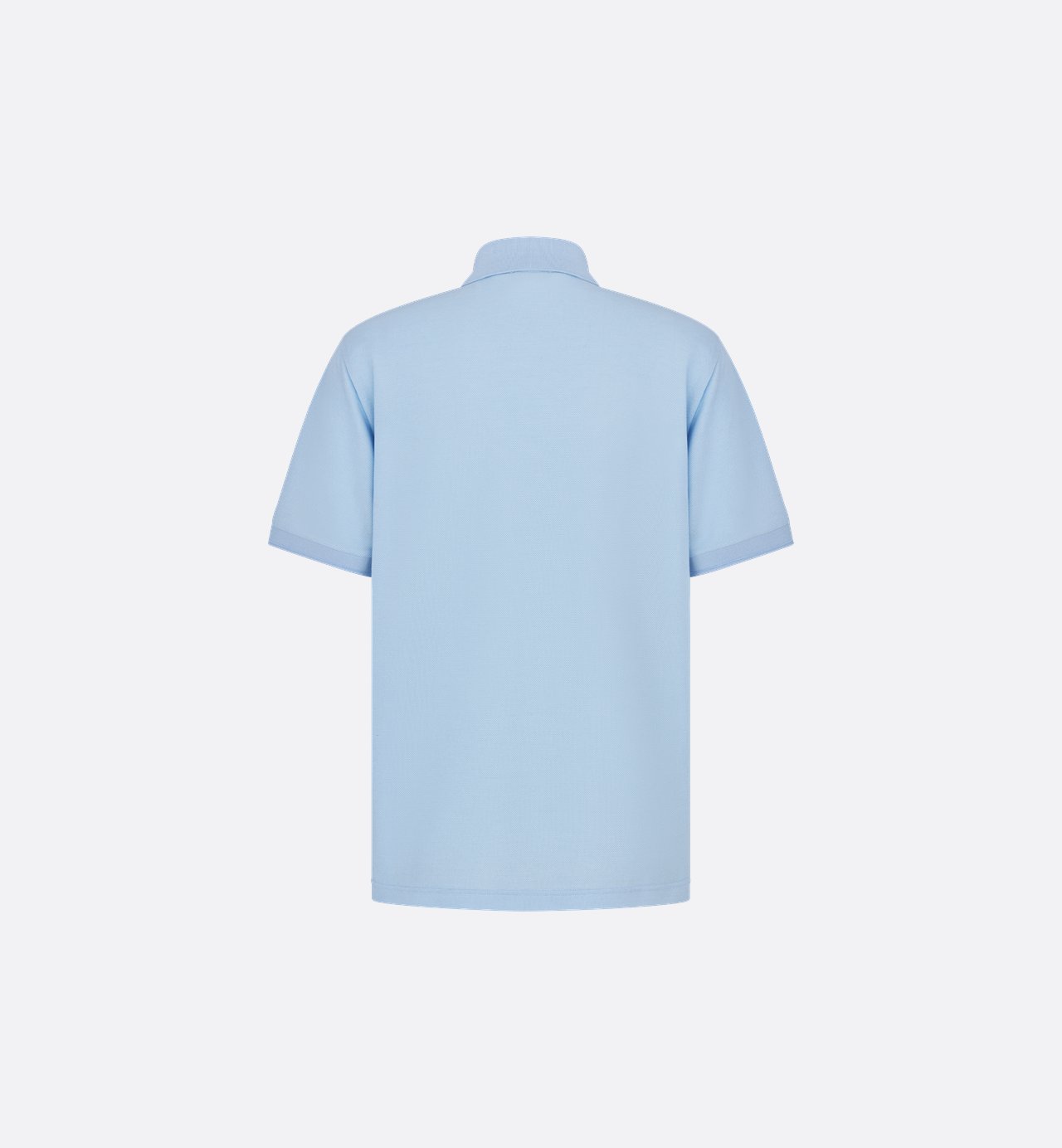 Icons Polo Shirt Blue Cotton And Silk Pique