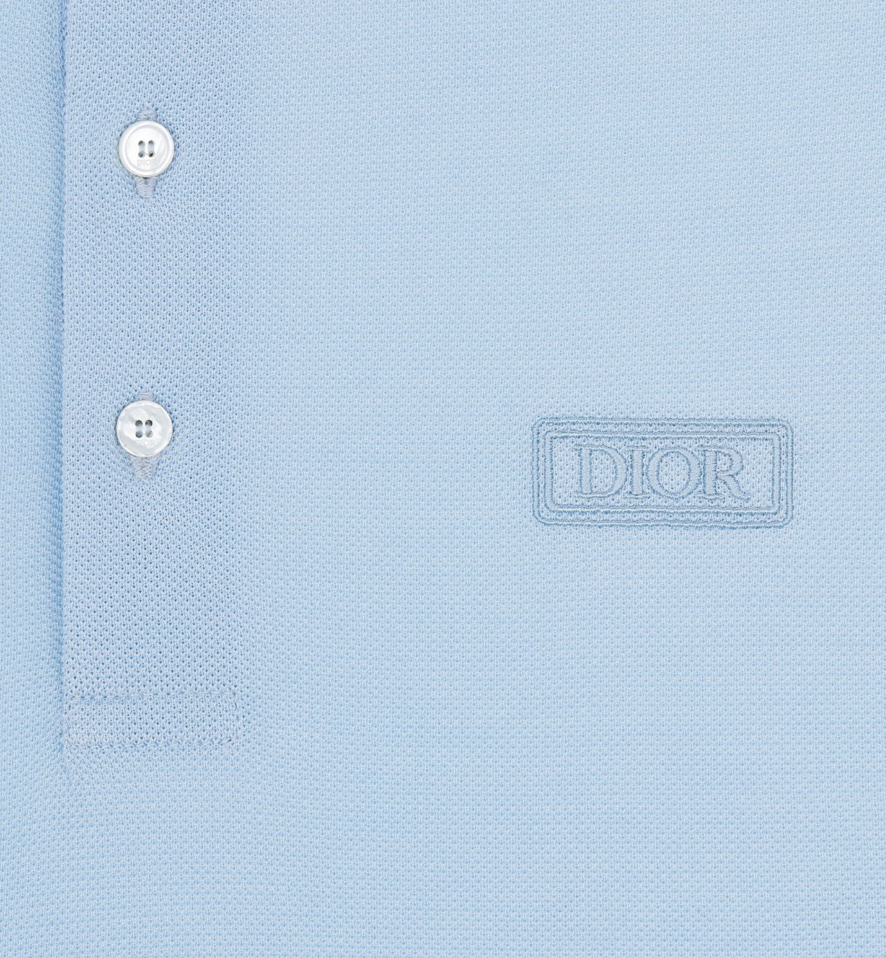 Icons Polo Shirt Blue Cotton And Silk Pique