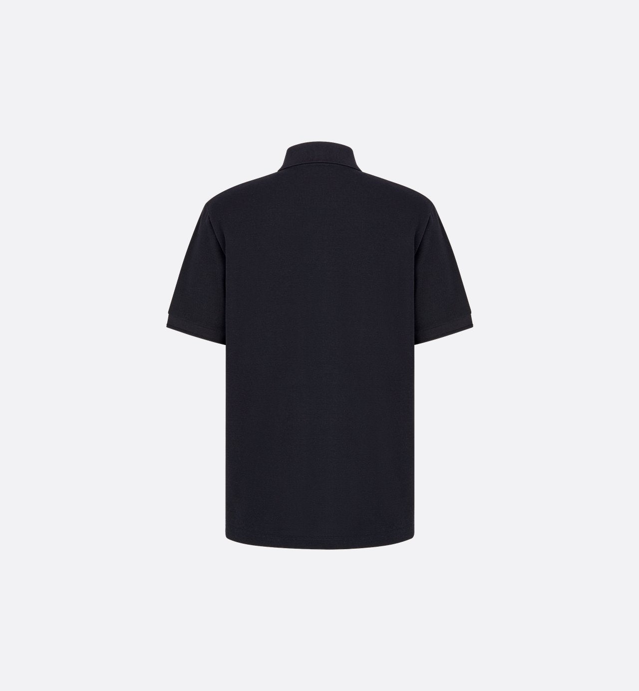 Icons Polo Shirt Navy Blue Cotton And Silk Pique