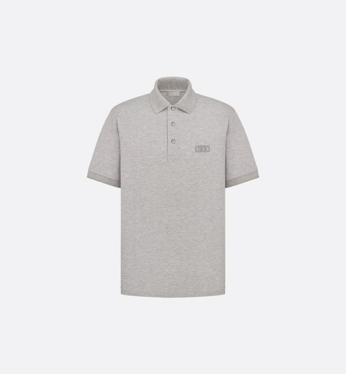 Icons Polo Shirt Gray Cotton And Silk Pique