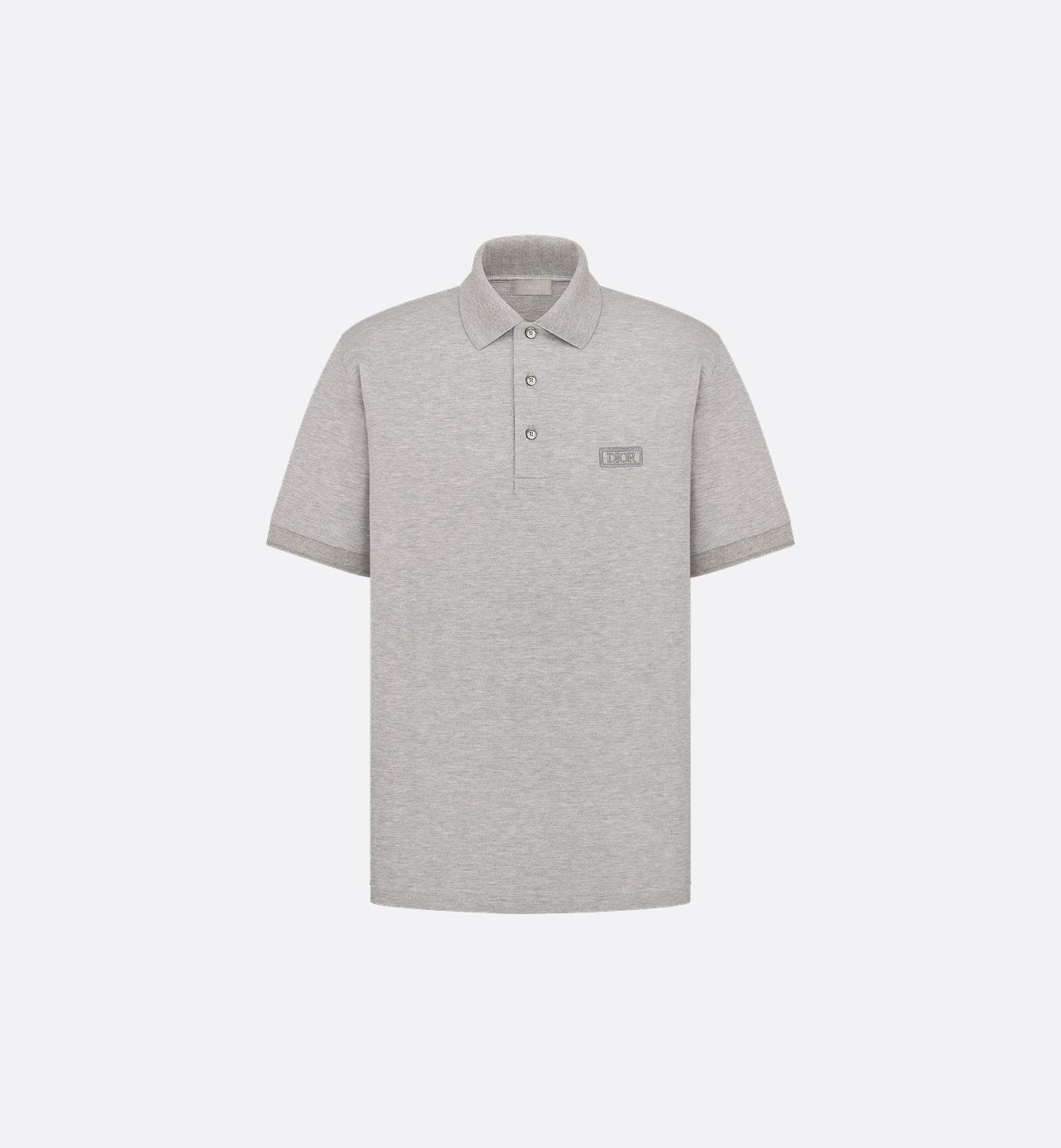 Icons Polo Shirt Gray Cotton And Silk Pique