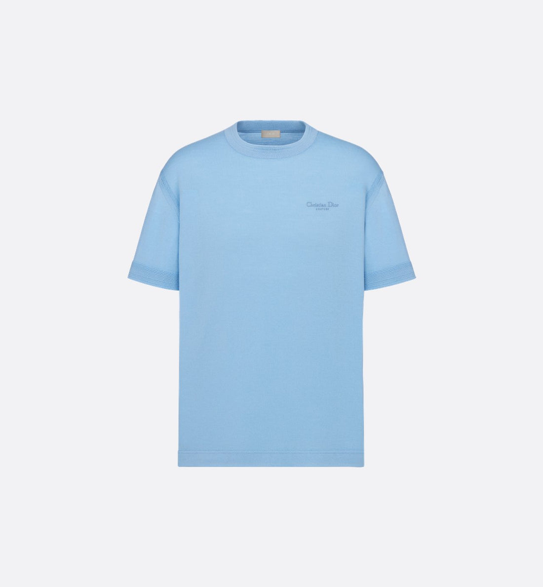 Couture T-Shirt Blue Virgin Wool Jersey