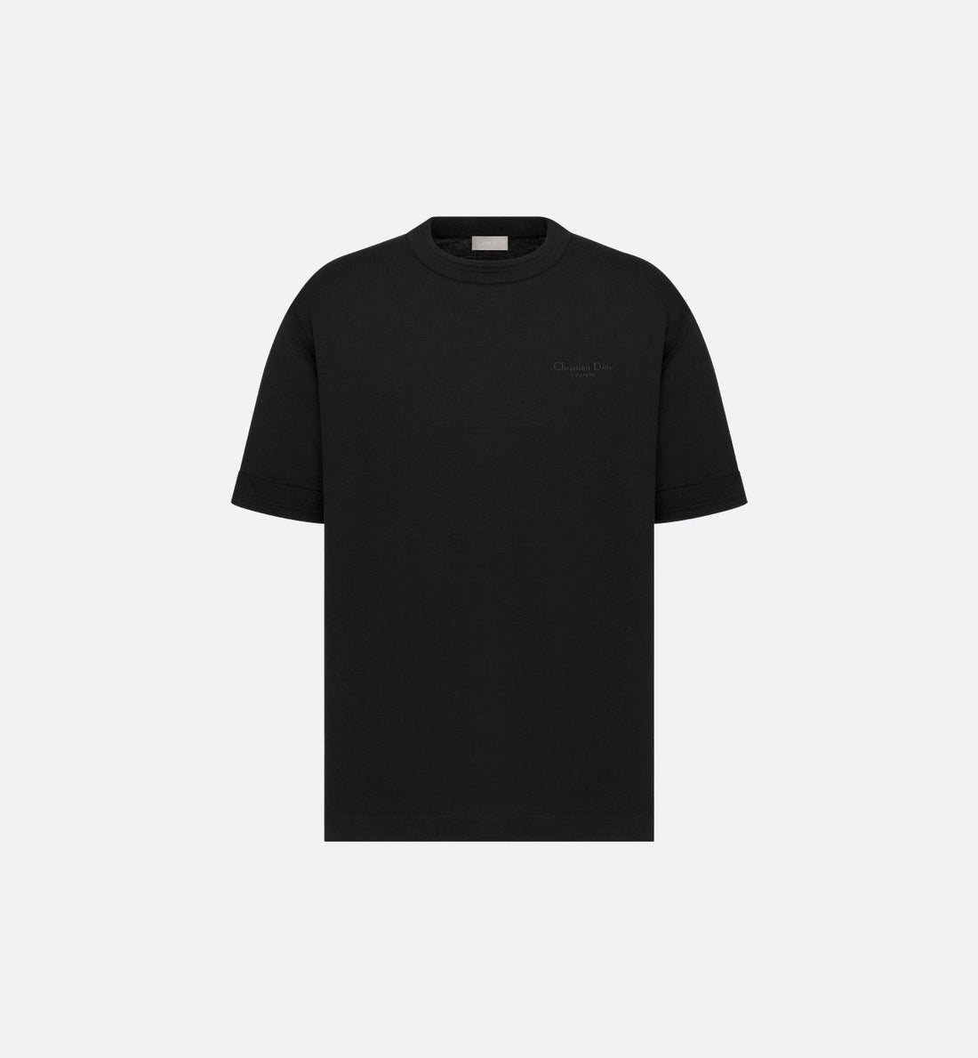 Couture T-Shirt Black Virgin Wool Jersey