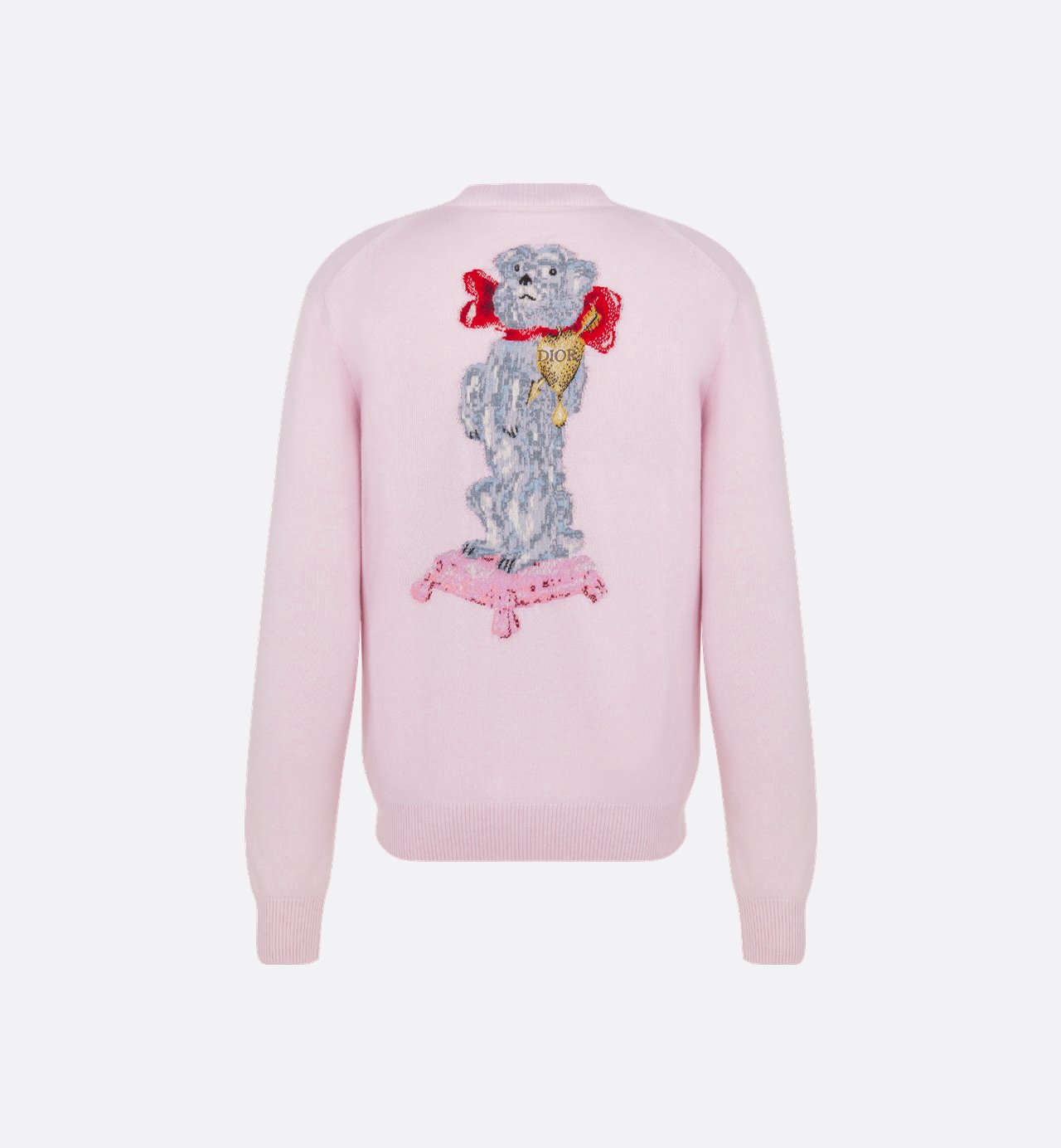 Cd Heart Sweater Pink Cashmere Jacquard