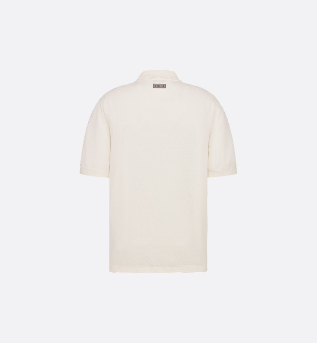 Icons Polo Shirt White Cotton Pique And Silk